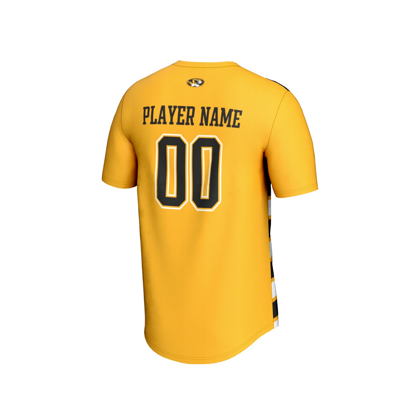 Missouri Tigers GameDay Greats Unisex NIL Pick-A-Player Collegiate Women's Soccer Lightweight Fashion Jersey - Gold/Black