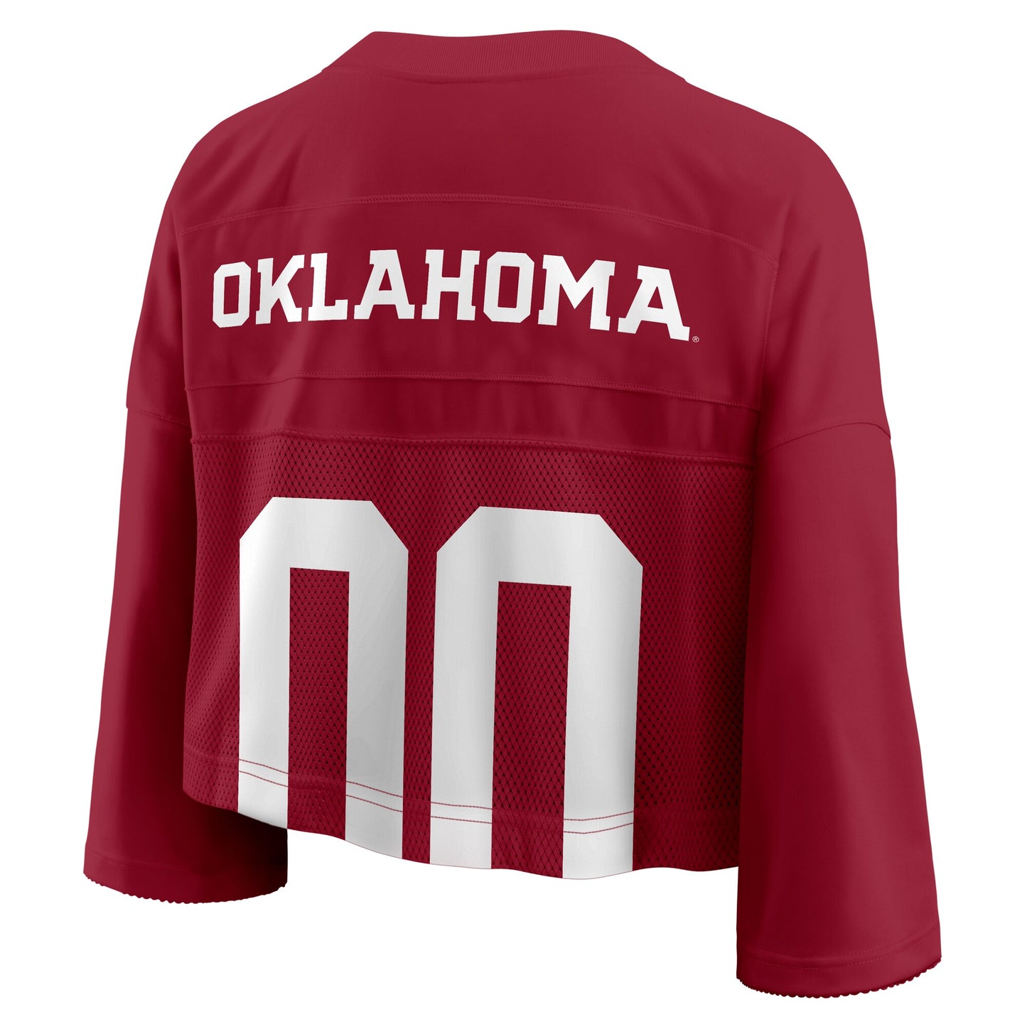 Oklahoma Sooners Jordan Brand Women's Cropped Mesh Dri-FIT Fashion Jersey - Crimson