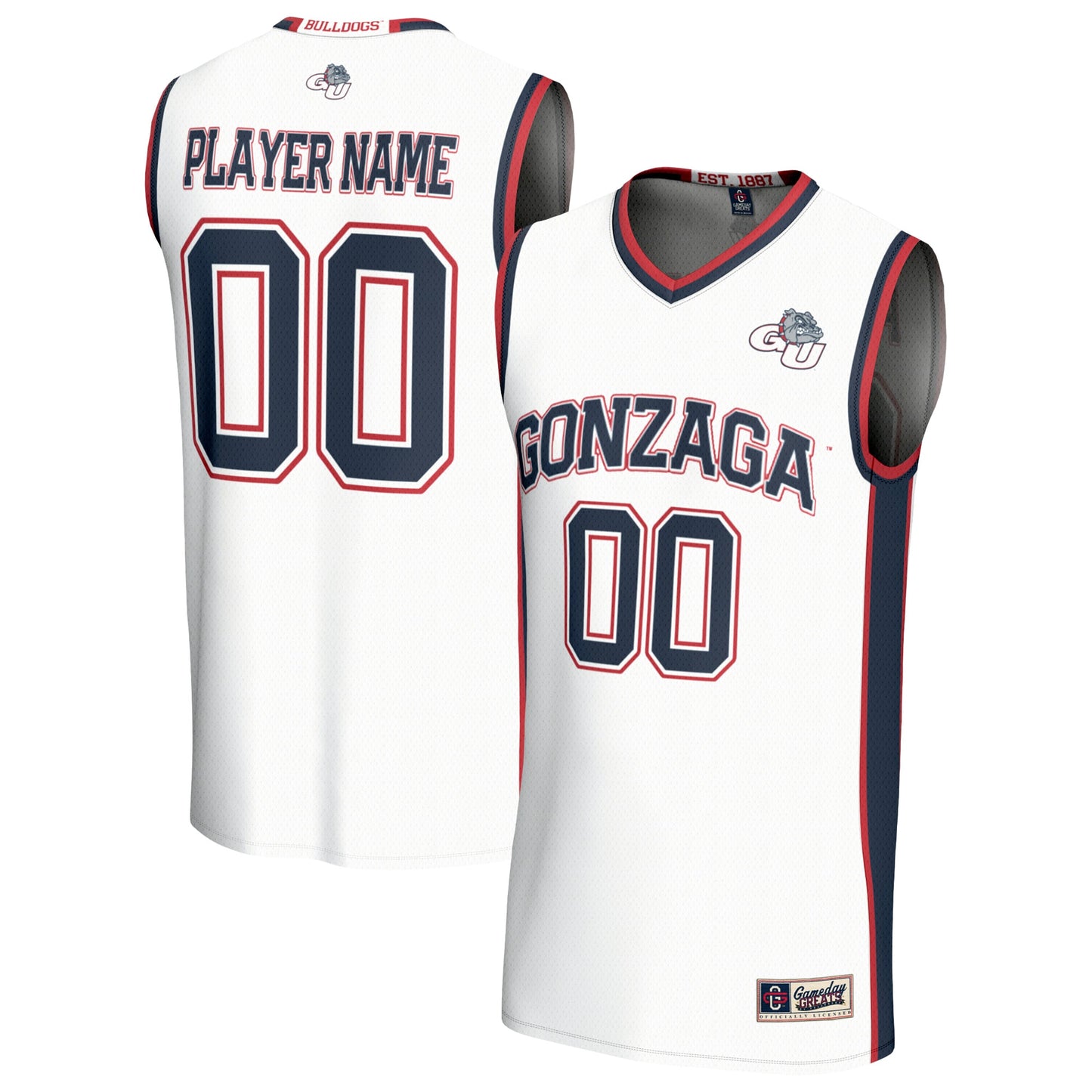 Gonzaga Bulldogs GameDay Greats Unisex Lightweight Collegiate Men's Basketball NIL Pick-A-Player Fashion Jersey - Black