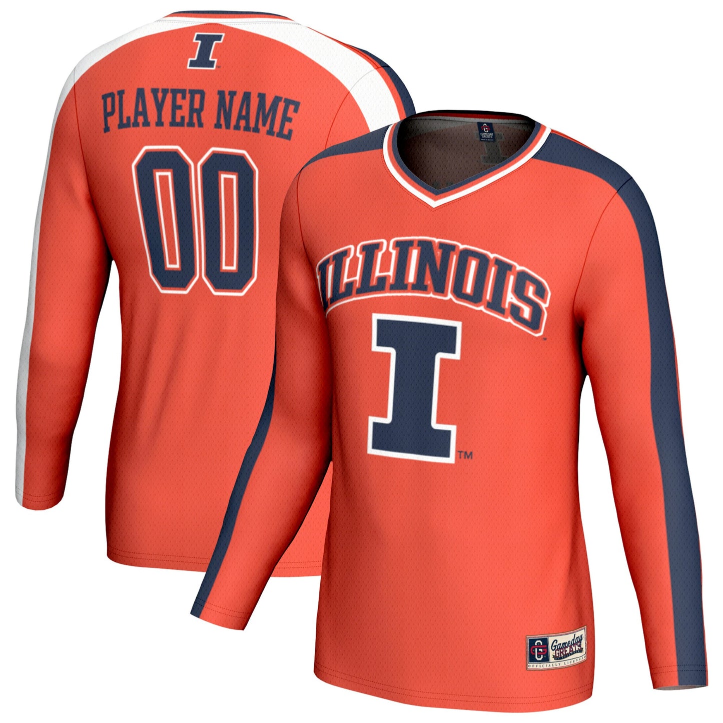Illinois Fighting Illini GameDay Greats Unisex NIL Pick-A-Player Lightweight Collegiate Volleyball Fashion Jersey - Orange