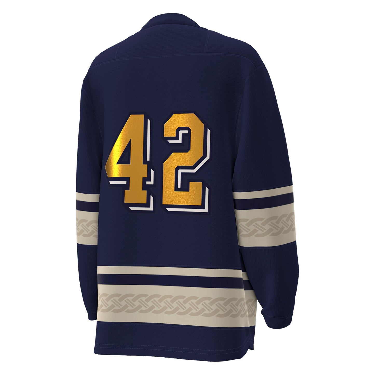 #42 Notre Dame Fighting Irish Under Armour Youth Alternate Replica Hockey Jersey - Navy