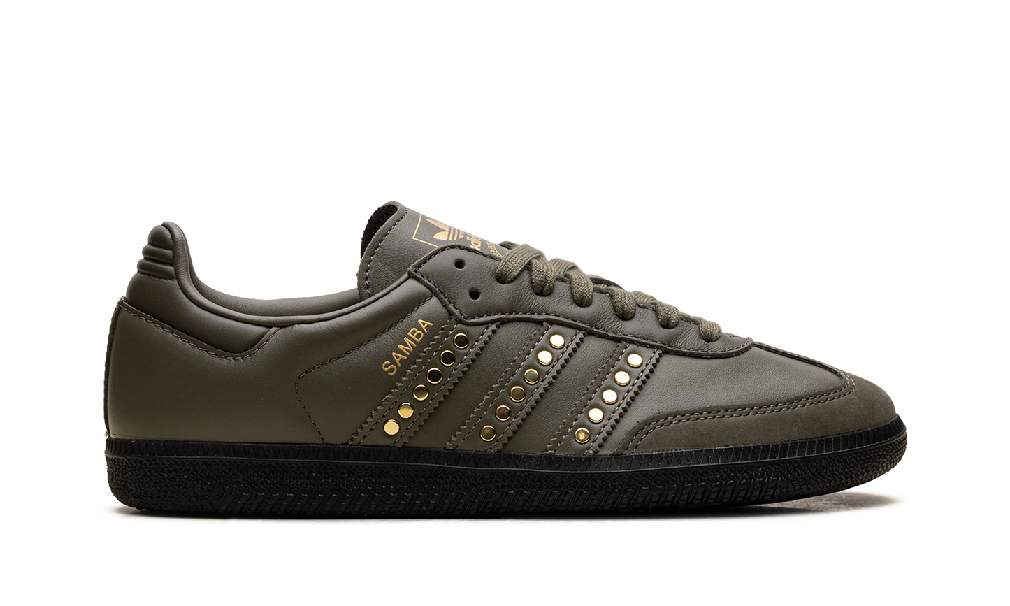 Samba OG WMNS "Studded Stripes Dark Khaki Black" JR8870