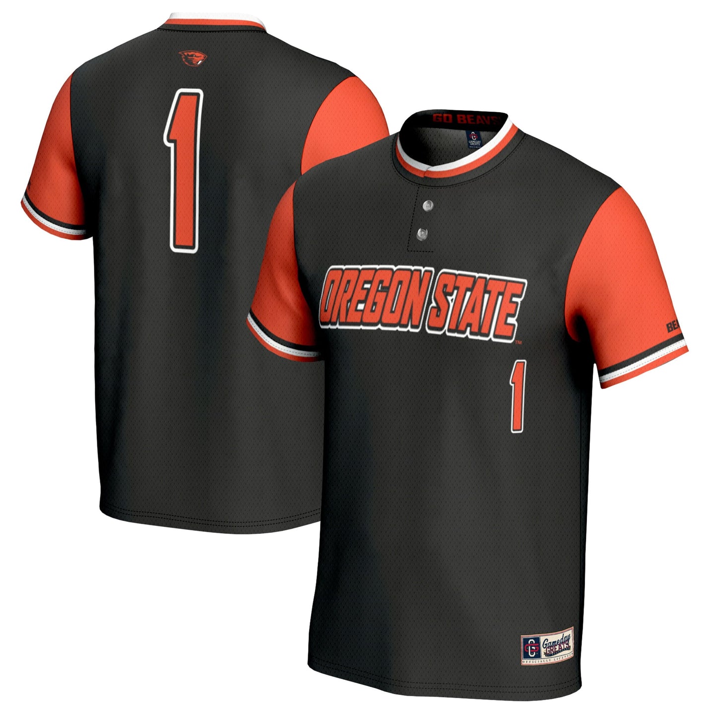 #1 Oregon State Beavers GameDay Greats Unisex Softball Fashion Jersey - White