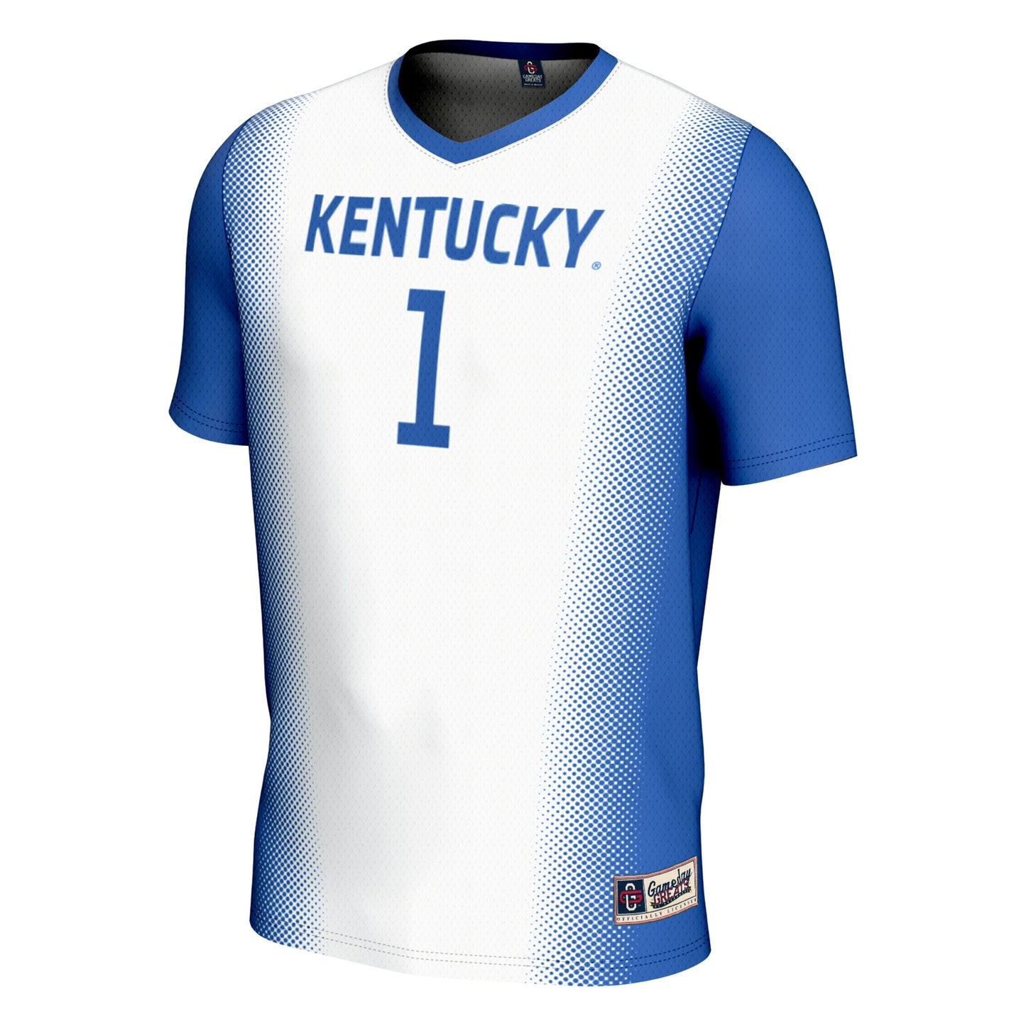 #1 Kentucky Wildcats GameDay Greats Unisex Women's Soccer Lightweight Fashion Jersey - White
