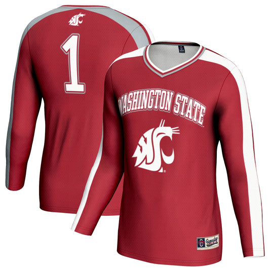 Washington State Cougars GameDay Greats Youth #1 Lightweight Volleyball Fashion Jersey - Crimson