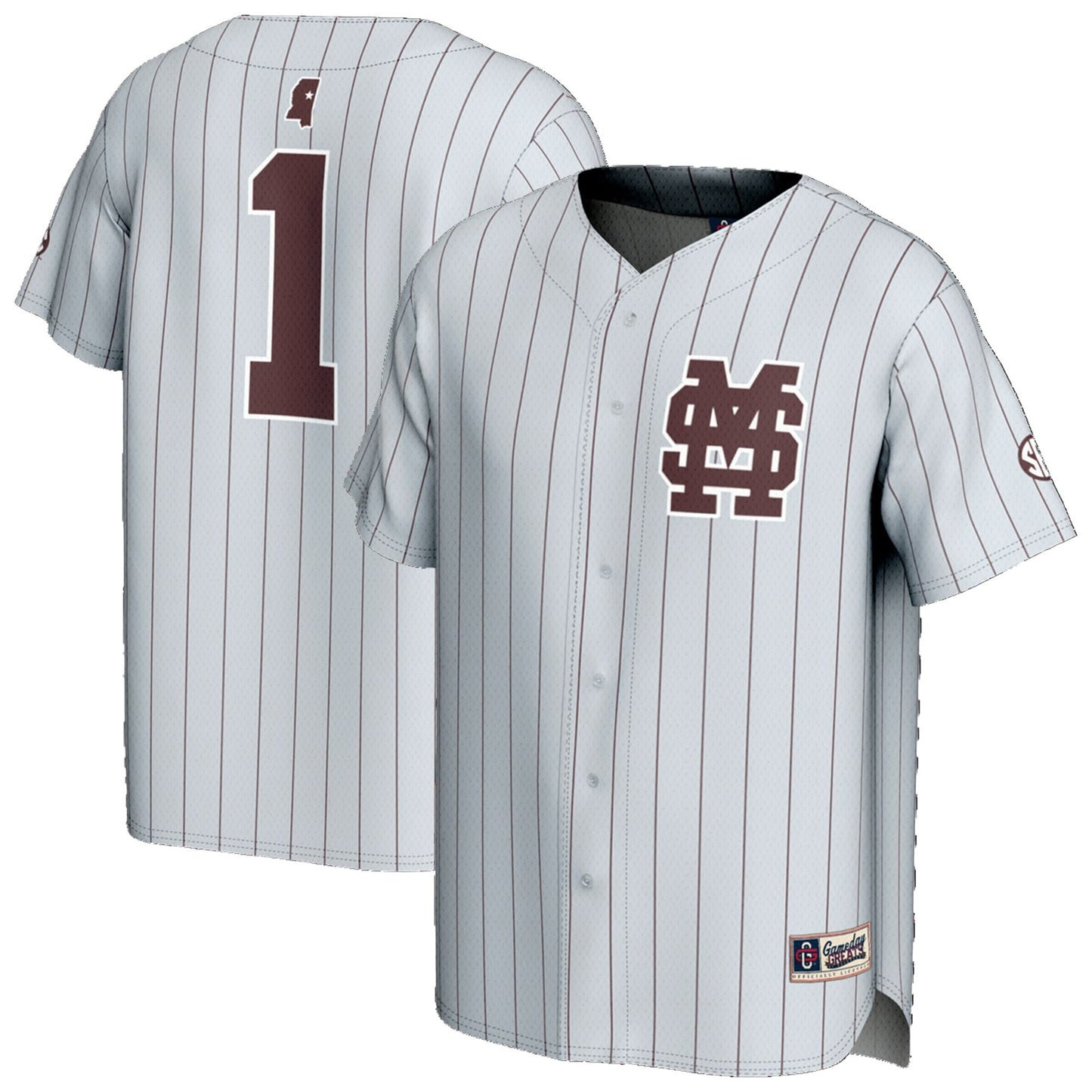 Mississippi State Bulldogs GameDay Greats Youth Lightweight Collegiate Baseball Fashion Jersey - White