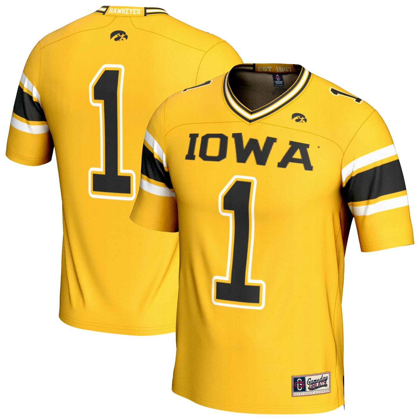 Iowa Hawkeyes GameDay Greats Youth Lightweight Collegiate Football Fashion Jersey - Black