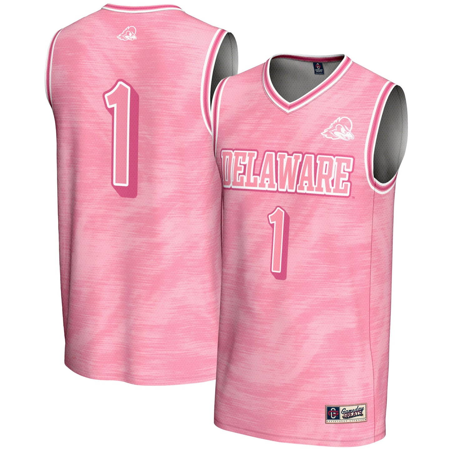 #1 Delaware Fightin' Blue Hens GameDay Greats Youth Lightweight Basketball Fashion Jersey - Pink