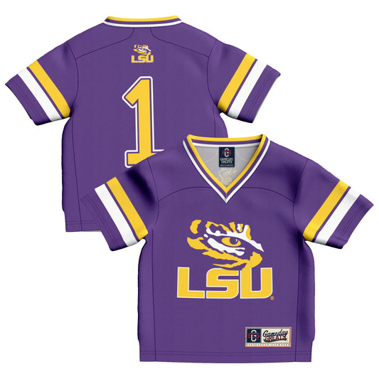 #1 LSU Tigers GameDay Greats Infant Football Fashion Jersey - Purple
