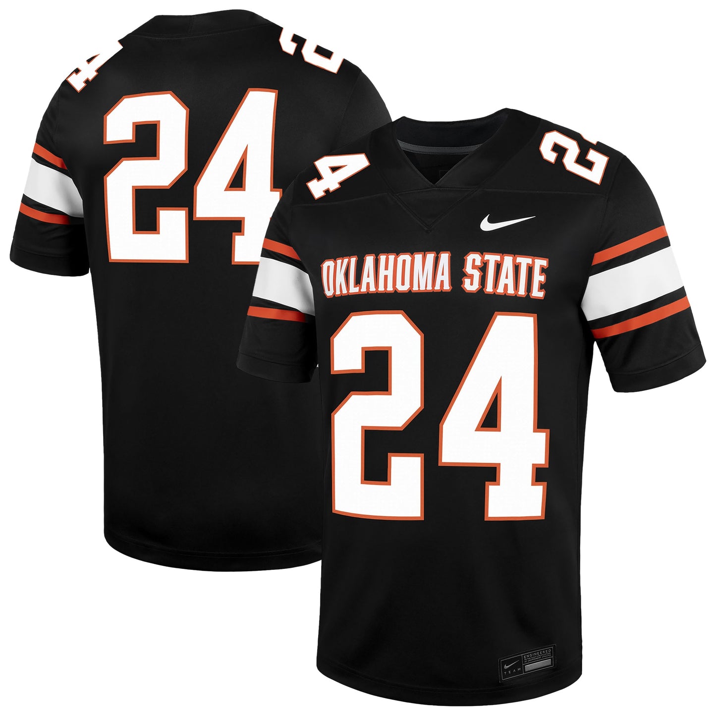 #24 Oklahoma State Cowboys Nike Untouchable Football Jersey – Orange