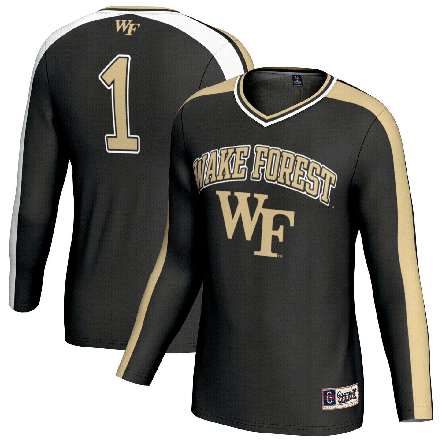 Wake Forest Demon Deacons GameDay Greats Youth #1 Lightweight Volleyball Fashion Jersey - Black