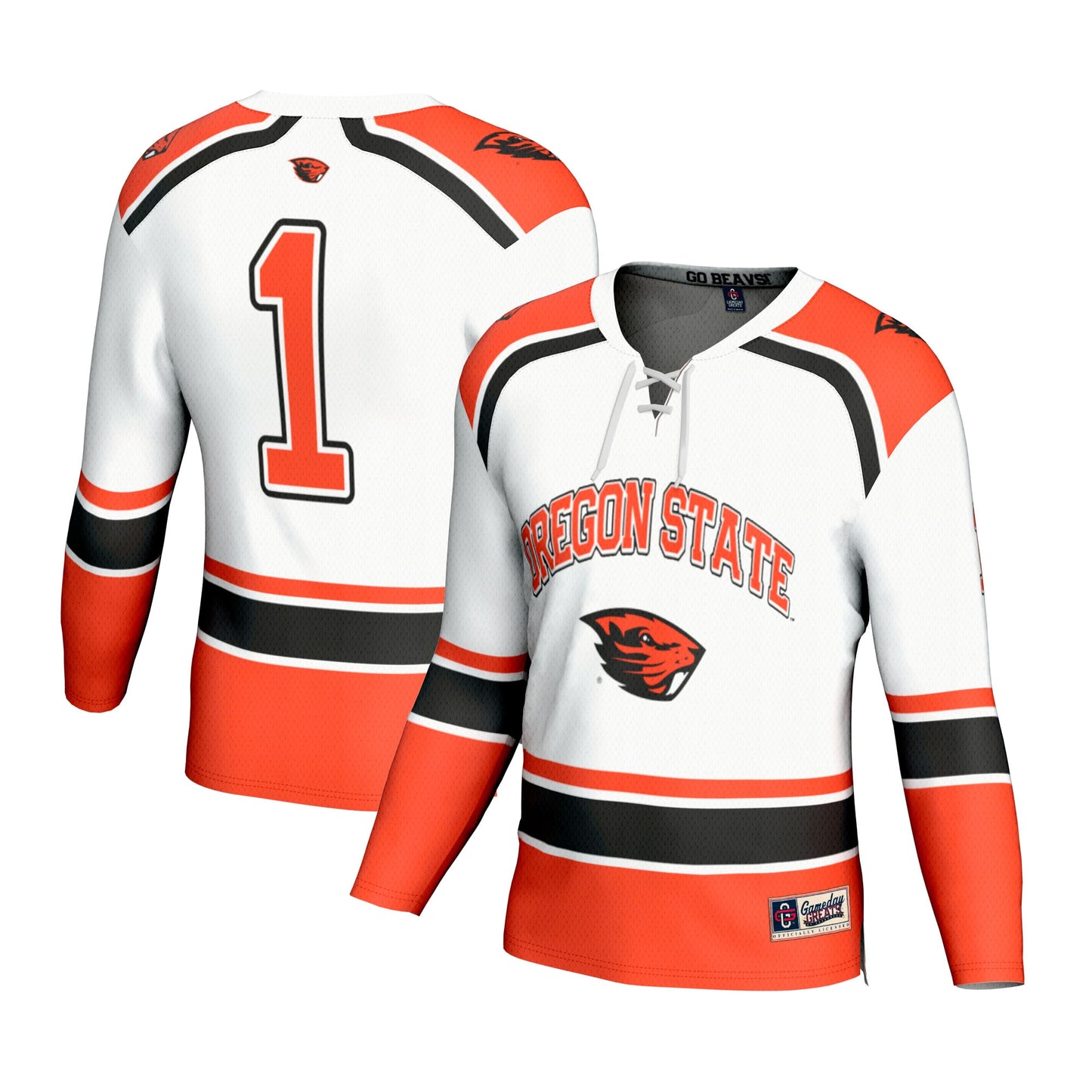 #1 Oregon State Beavers GameDay Greats Unisex Lightweight Hockey Fashion Jersey - Orange