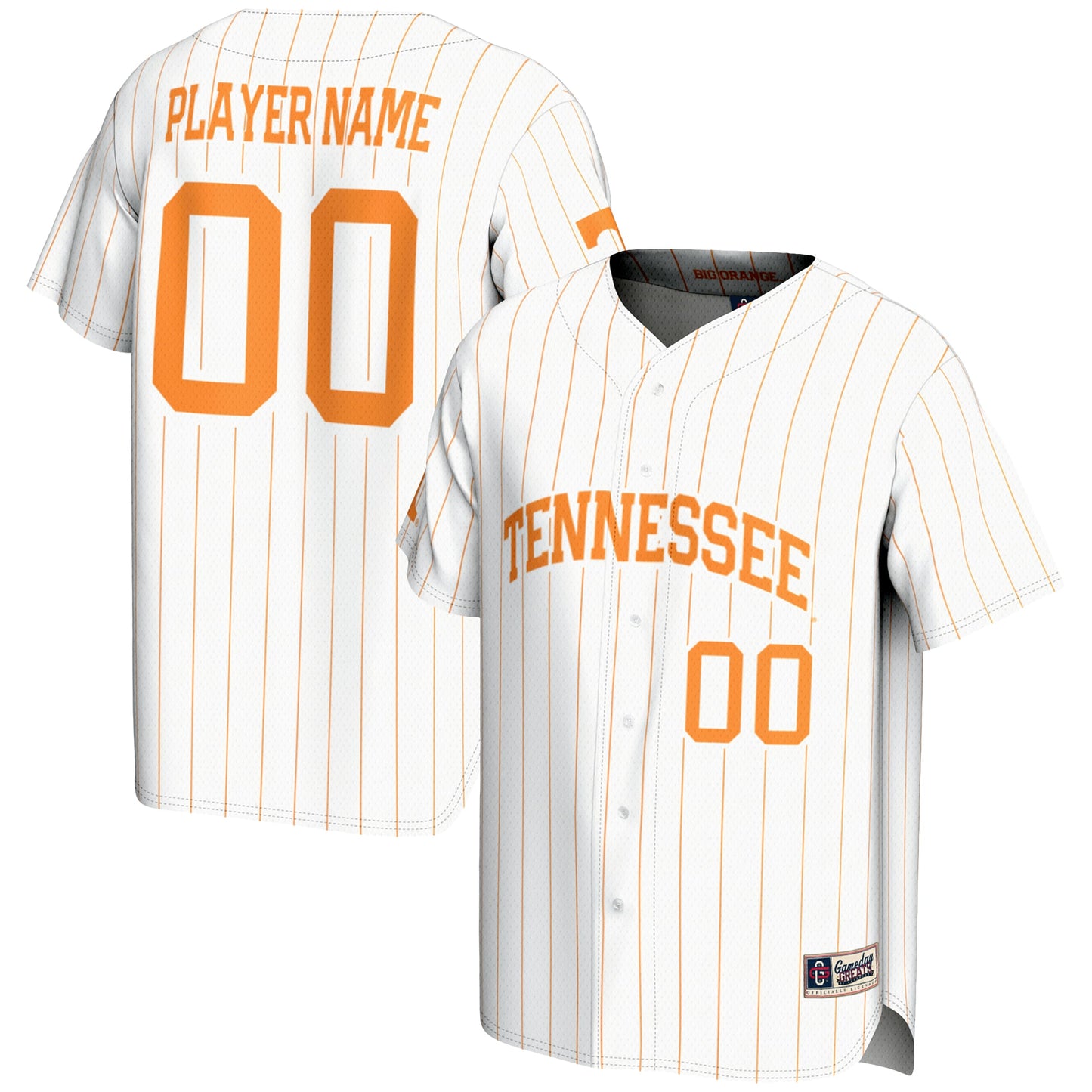 Tennessee Volunteers GameDay Greats Youth NIL Pick-A-Player Lightweight Baseball Jersey - Tennessee Orange