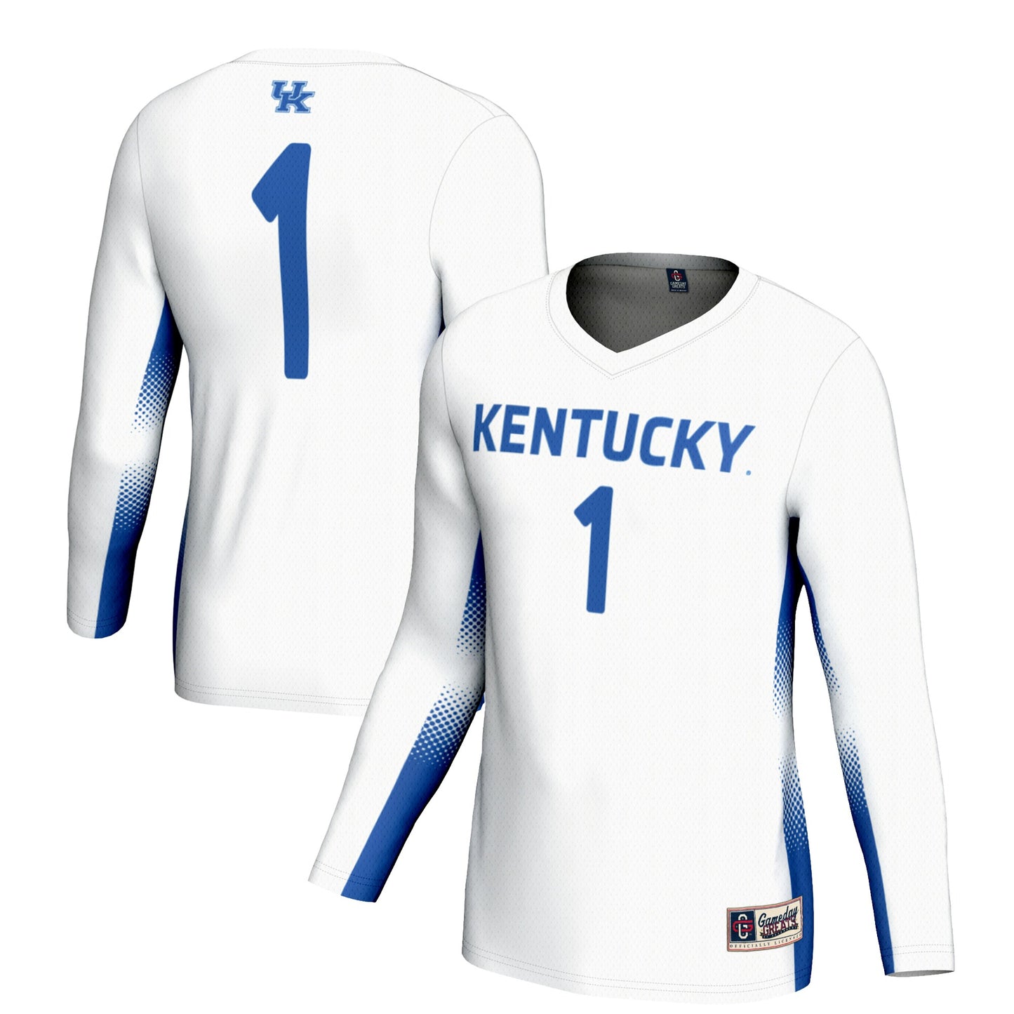 #1 Kentucky Wildcats GameDay Greats Youth Lightweight Volleyball Jersey - White