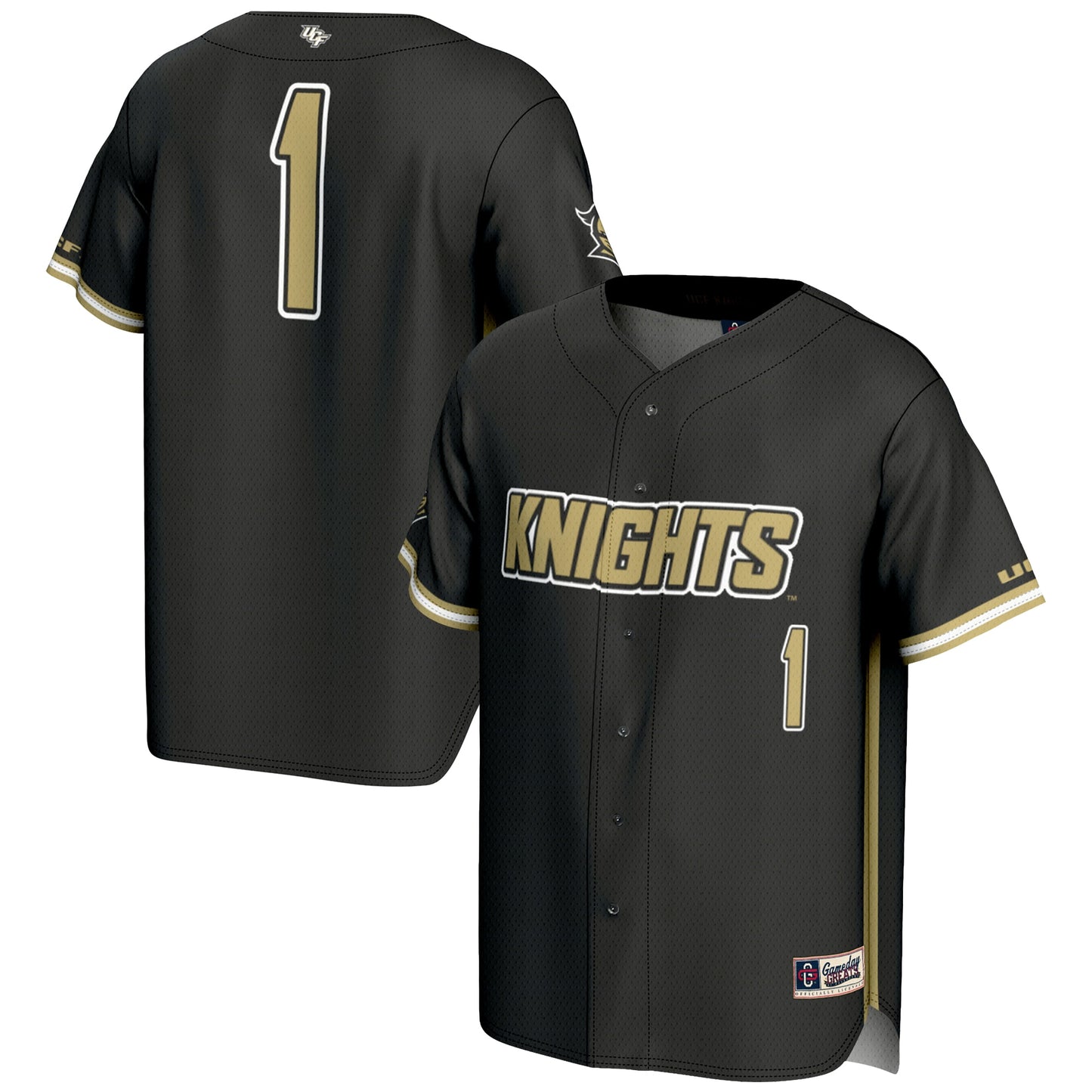 #1 UCF Knights GameDay Greats Youth Lightweight Baseball Jersey - Black