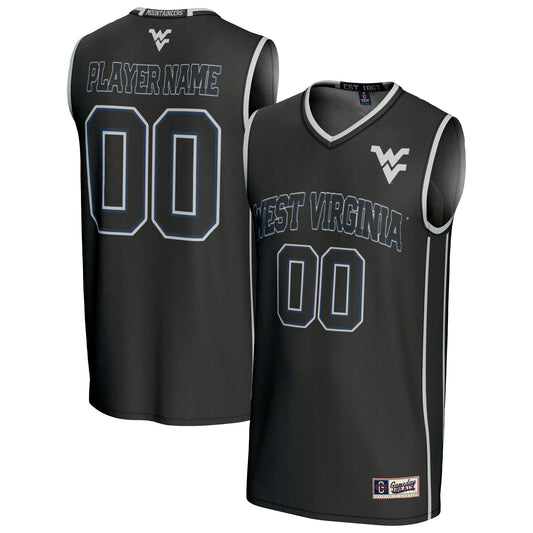 West Virginia Mountaineers GameDay Greats Unisex Lightweight Collegiate Men's Basketball NIL Pick-A-Player Fashion Jersey - Black
