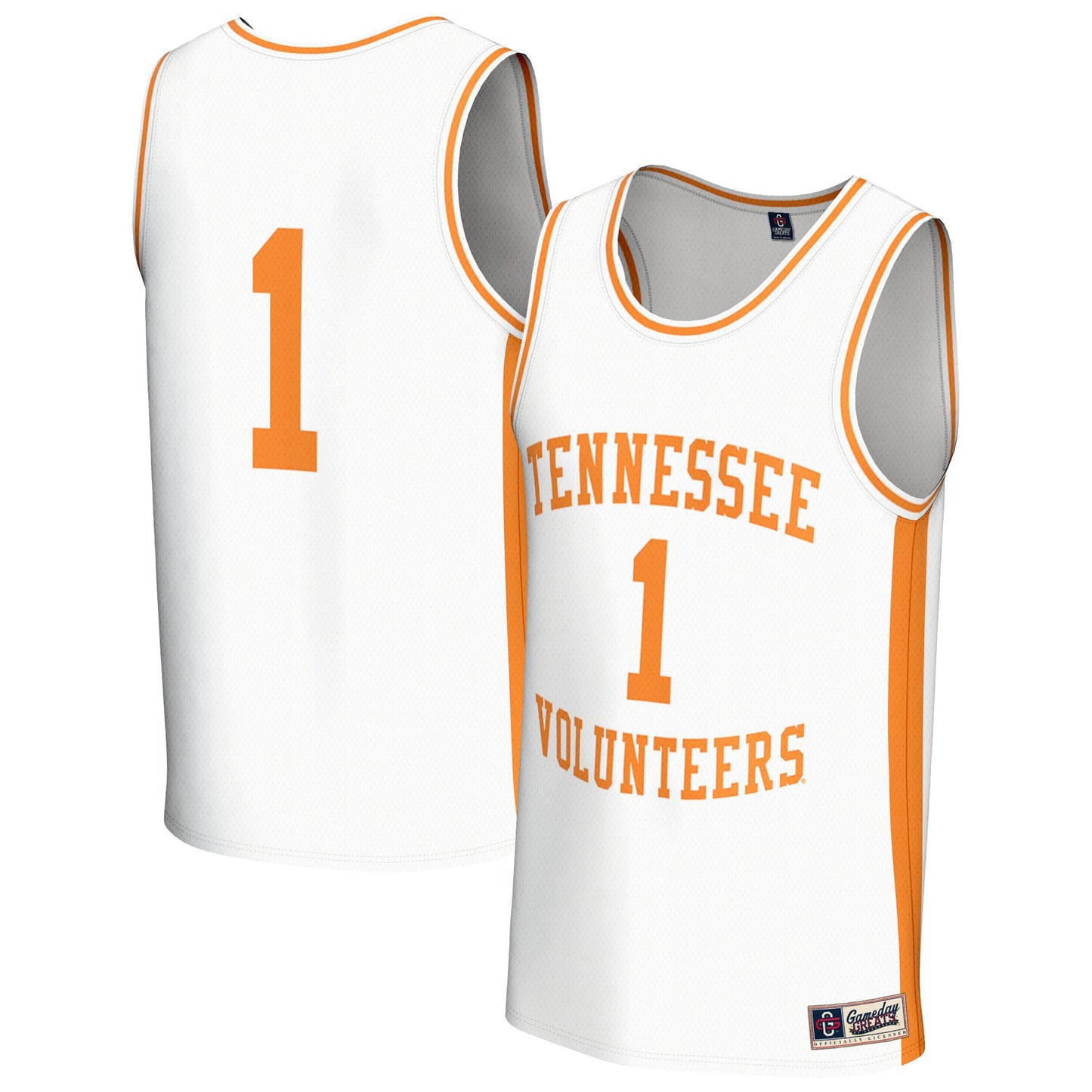 #1 Tennessee Volunteers GameDay Greats Unisex Lightweight Men's Basketball Fashion Jersey - White