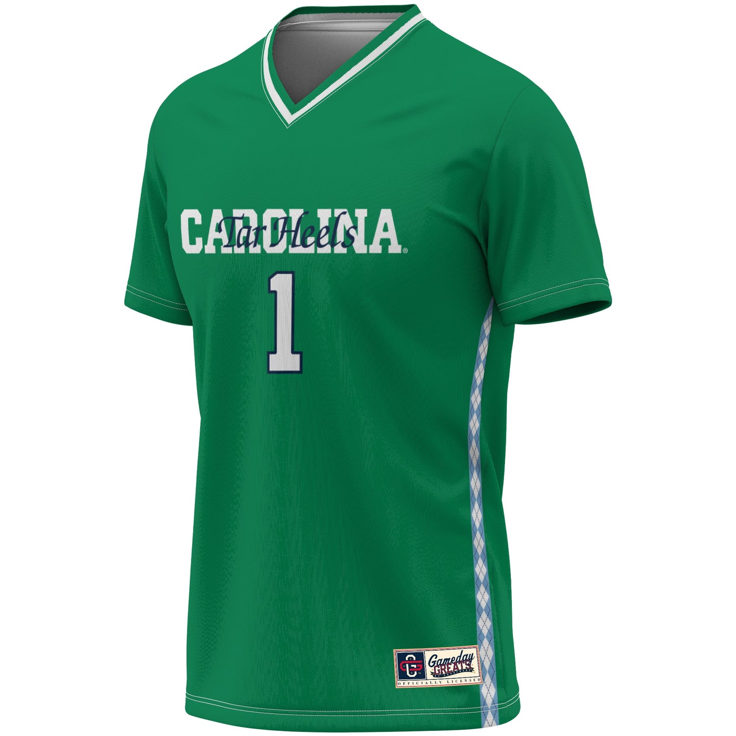 #1 North Carolina Tar Heels GameDay Greats Unisex Women's Soccer Lightweight Fashion Goalie Jersey - Green
