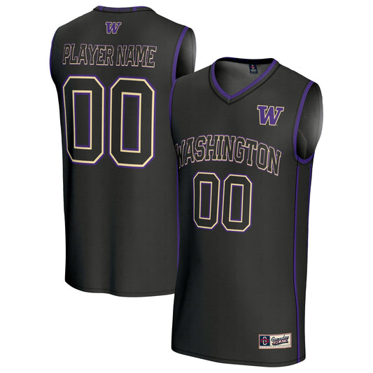 Washington Huskies GameDay Greats Unisex Lightweight Collegiate Men's Basketball NIL Pick-A-Player Fashion Jersey - Black