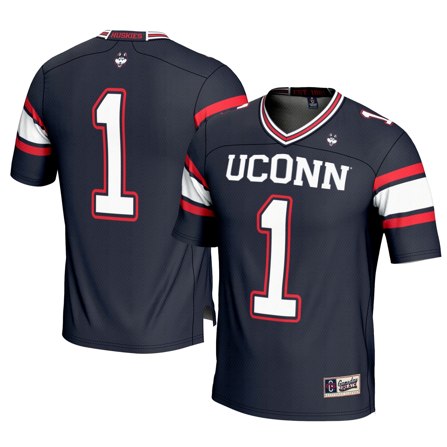 #1 UConn Huskies GameDay Greats Youth Football Jersey - White
