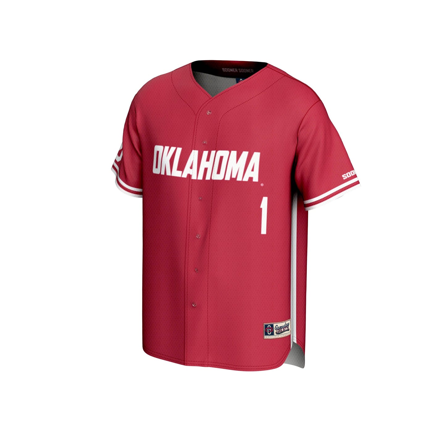 #1 Oklahoma Sooners GameDay Greats Lightweight Baseball Jersey - White