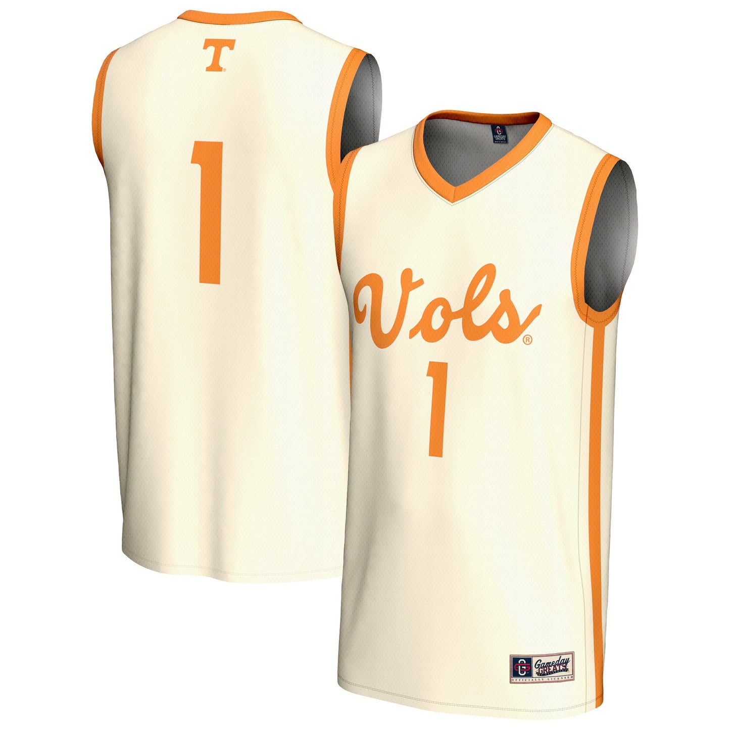 #1 Tennessee Volunteers GameDay Greats Unisex Lightweight Men's Basketball Fashion Jersey - White