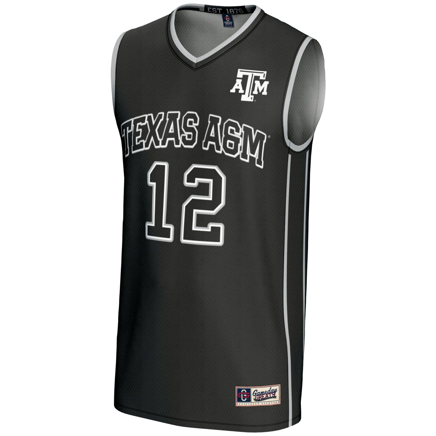 #12 Texas A&M Aggies GameDay Greats Unisex Basketball Lightweight Fashion Jersey - Black