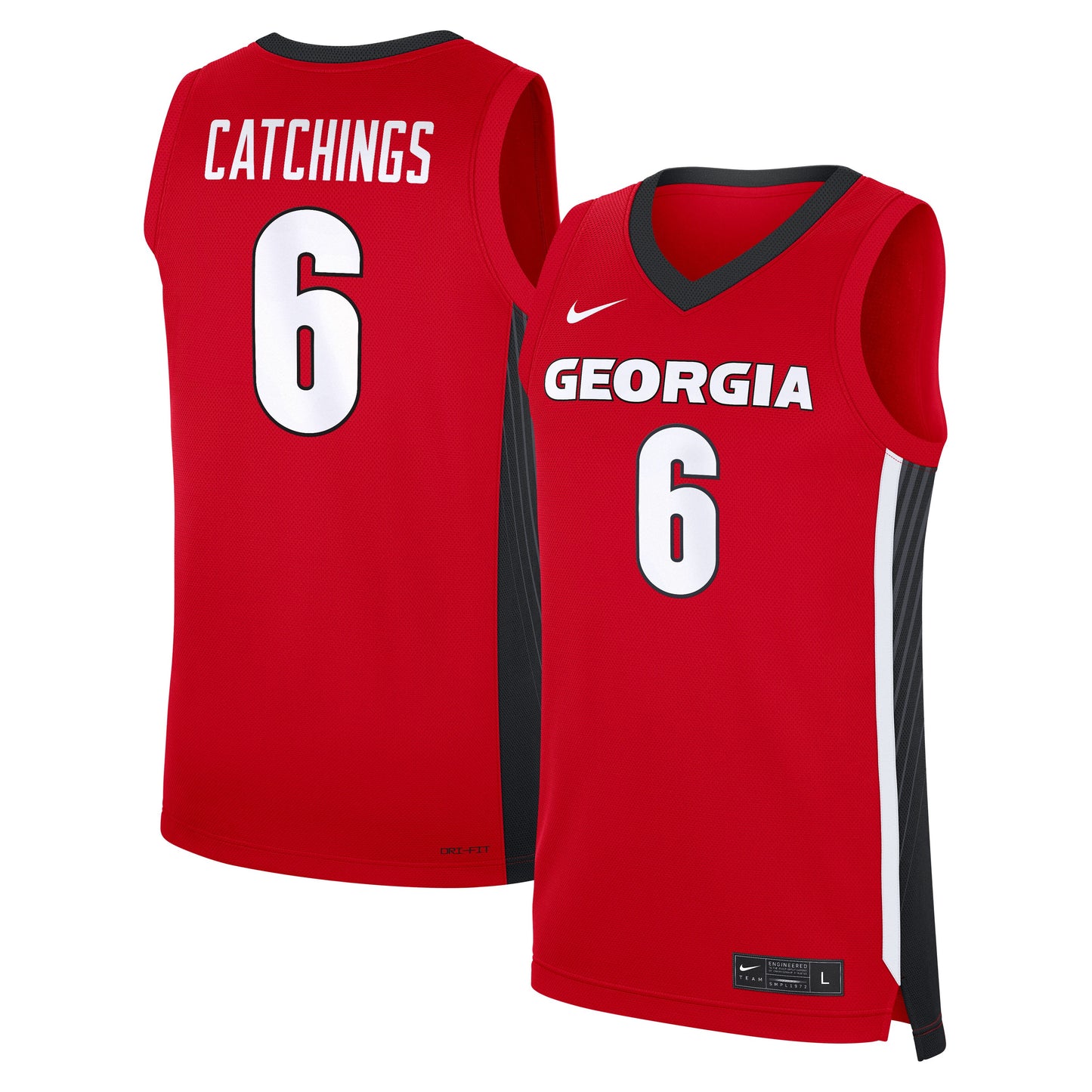 Kanon Catchings Georgia Bulldogs Nike NIL Men's Basketball Replica Jersey - Red