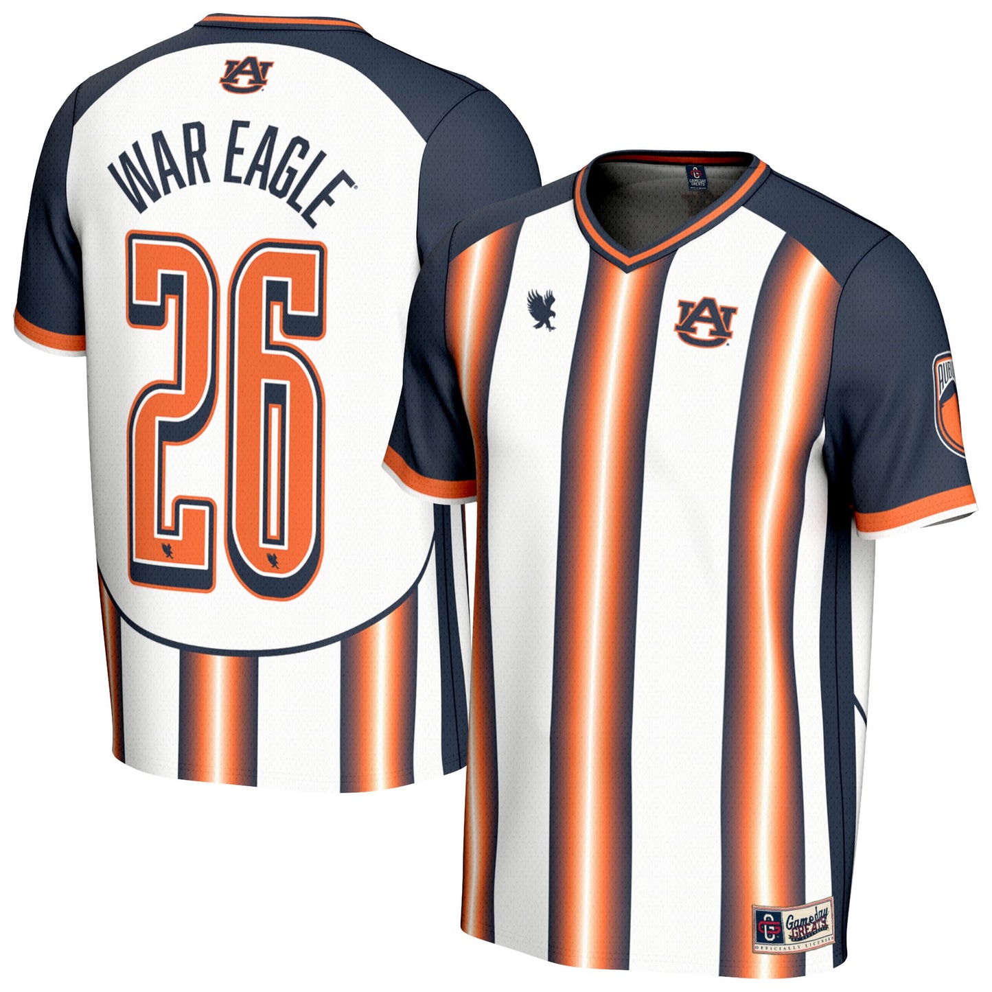 Auburn Tigers GameDay Greats Unisex War Eagle Commemorative Fashion Soccer Jersey - White