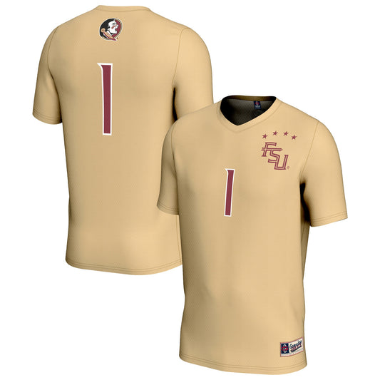 #1 Florida State Seminoles GameDay Greats Unisex Lightweight Collegiate Soccer Fashion Jersey  - Gold