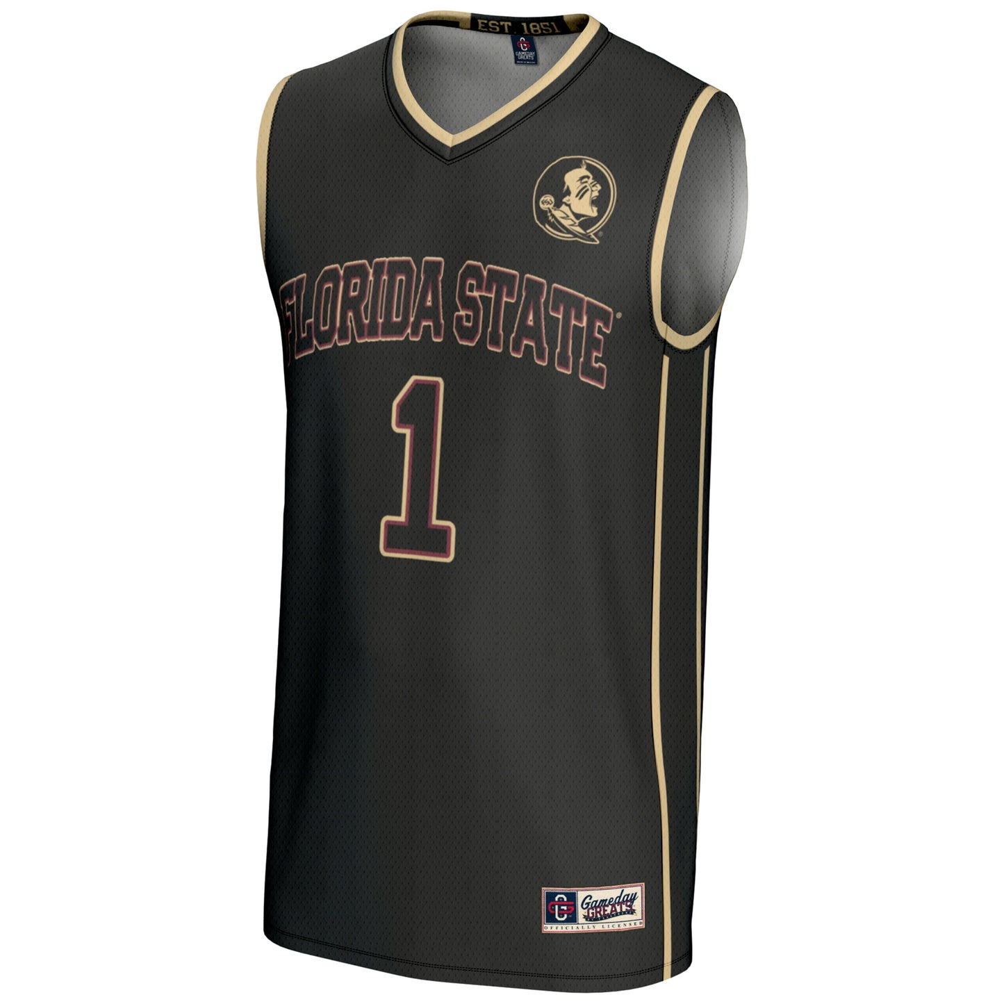 #1 Florida State Seminoles GameDay Greats Youth Lightweight Basketball Jersey - Black