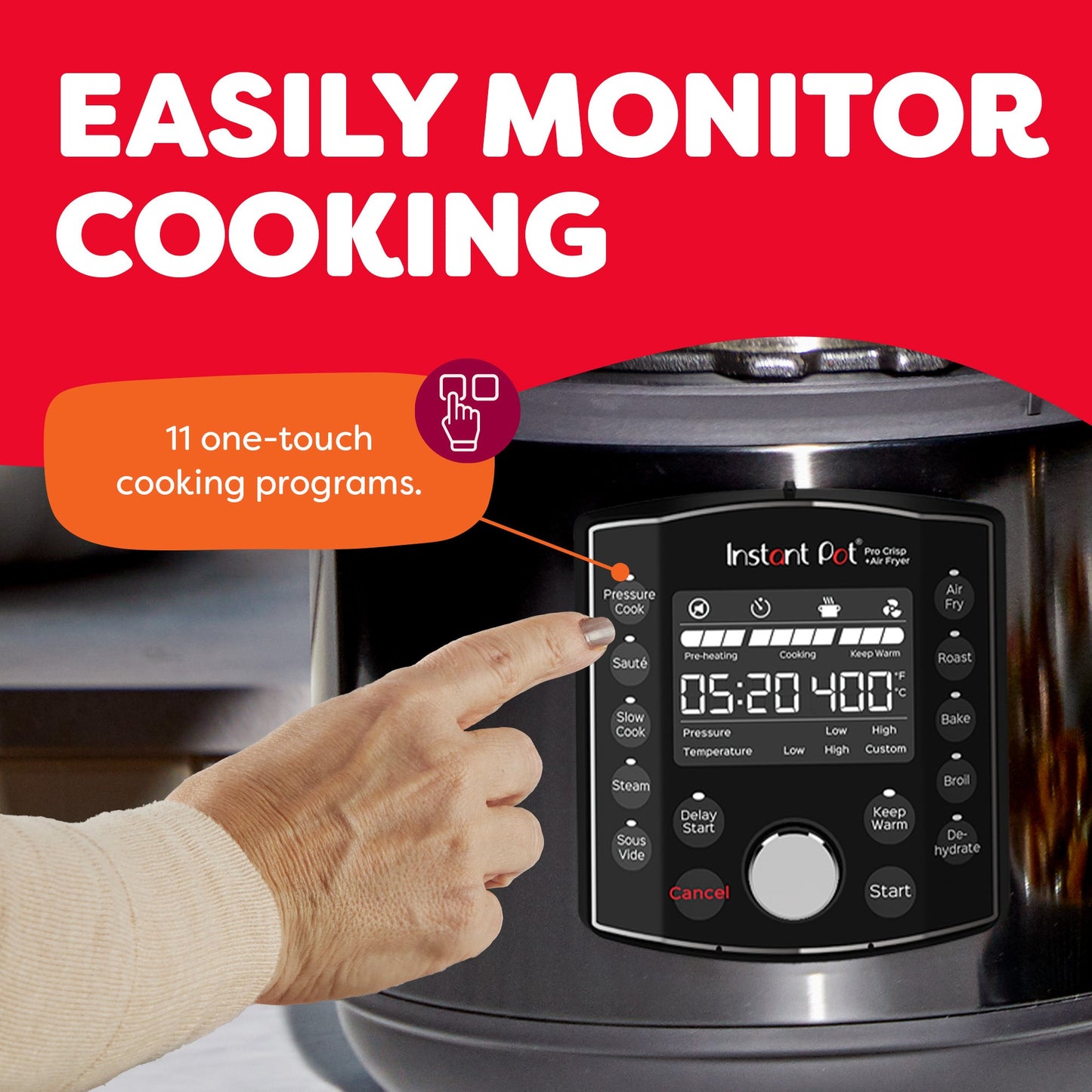 Instant Pot® Pro™ Crisp & Air Fryer 8QT Multi-Use Pressure Cooker and Air Fryer