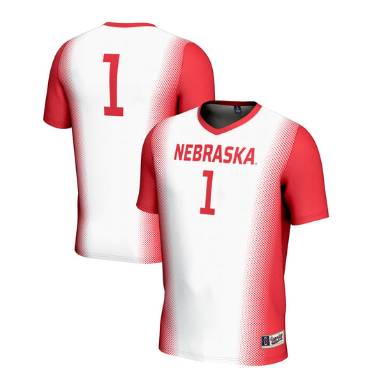 #1 Nebraska Huskers GameDay Greats Unisex  Lightweight Women's Soccer Jersey - White