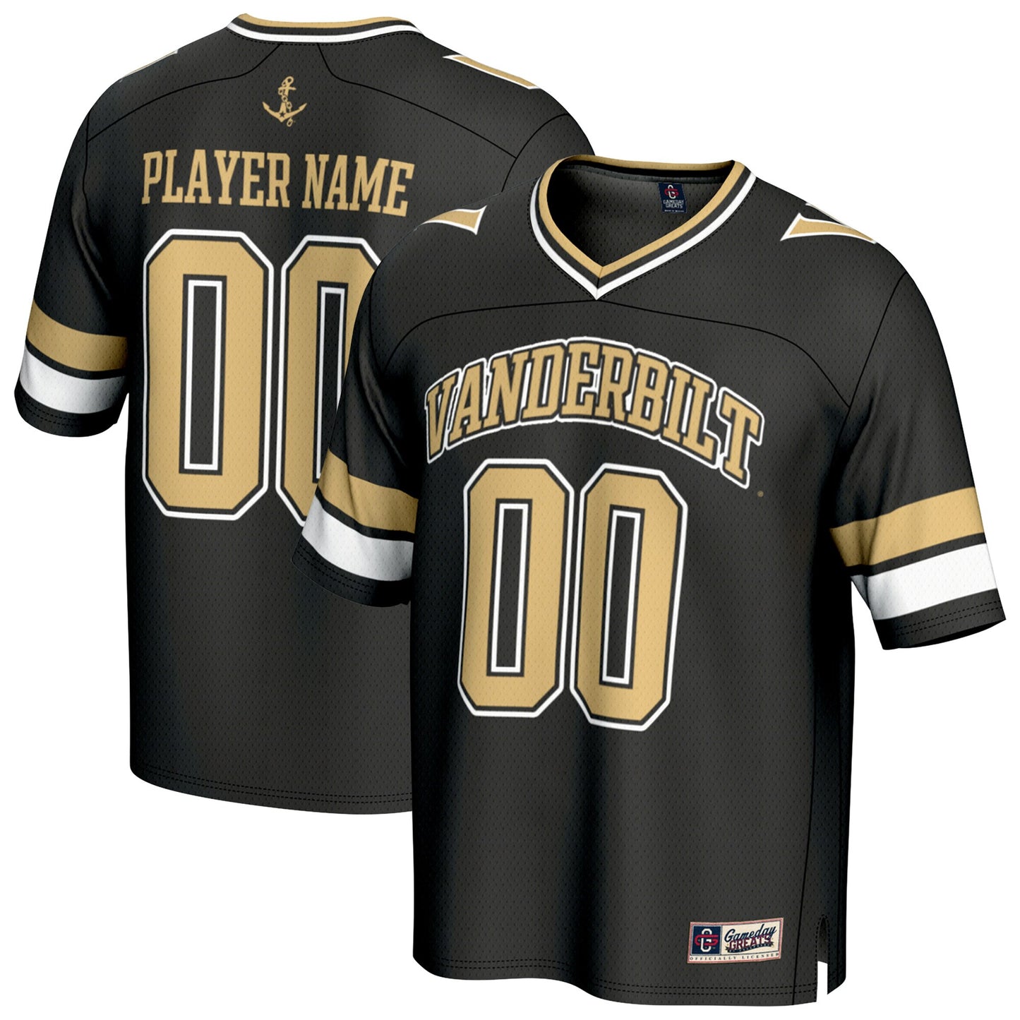 Vanderbilt Commodores GameDay Greats Youth NIL Pick-A-Player Football Fashion Jersey - Black
