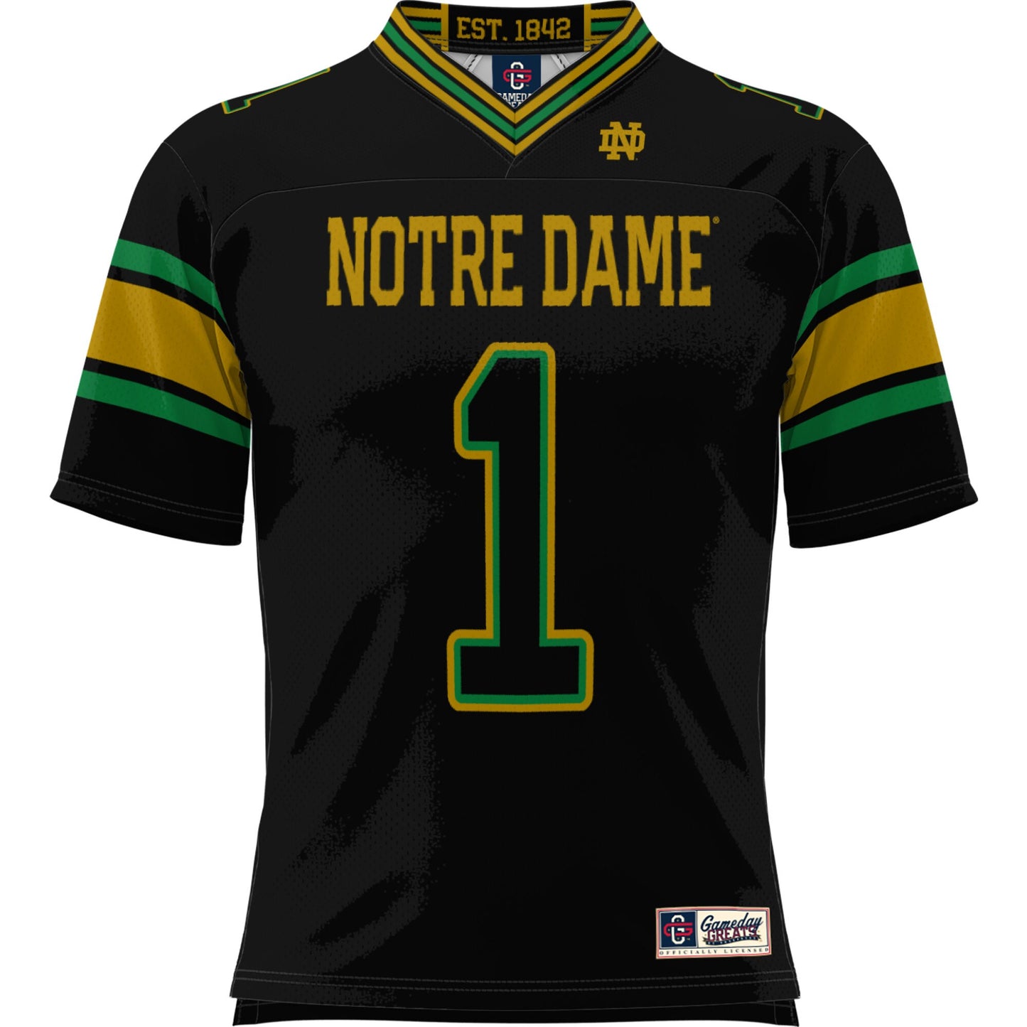 #1 Notre Dame Fighting Irish GameDay Greats Youth Football Jersey - White