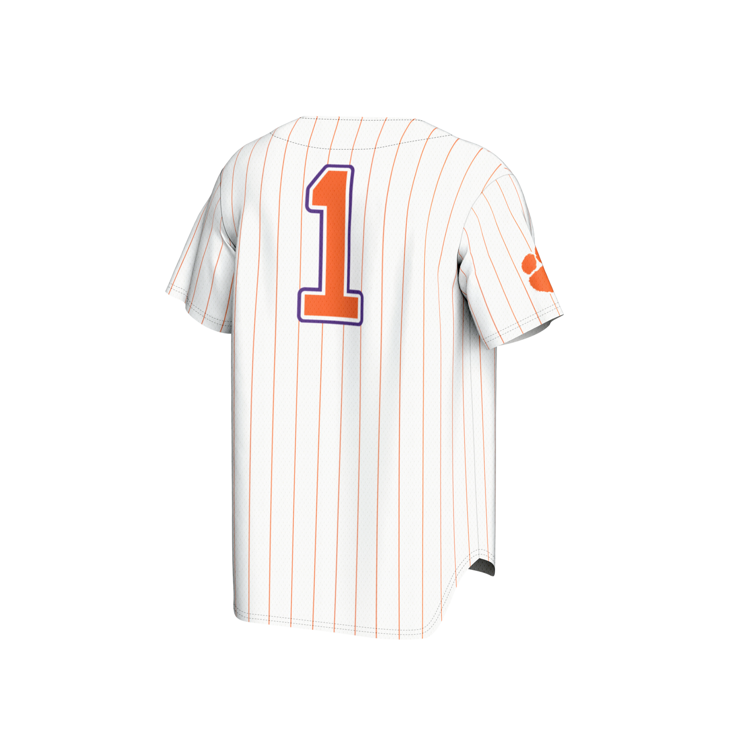 #1 Clemson Tigers GameDay Greats Youth Lightweight Baseball Fashion Jersey - White