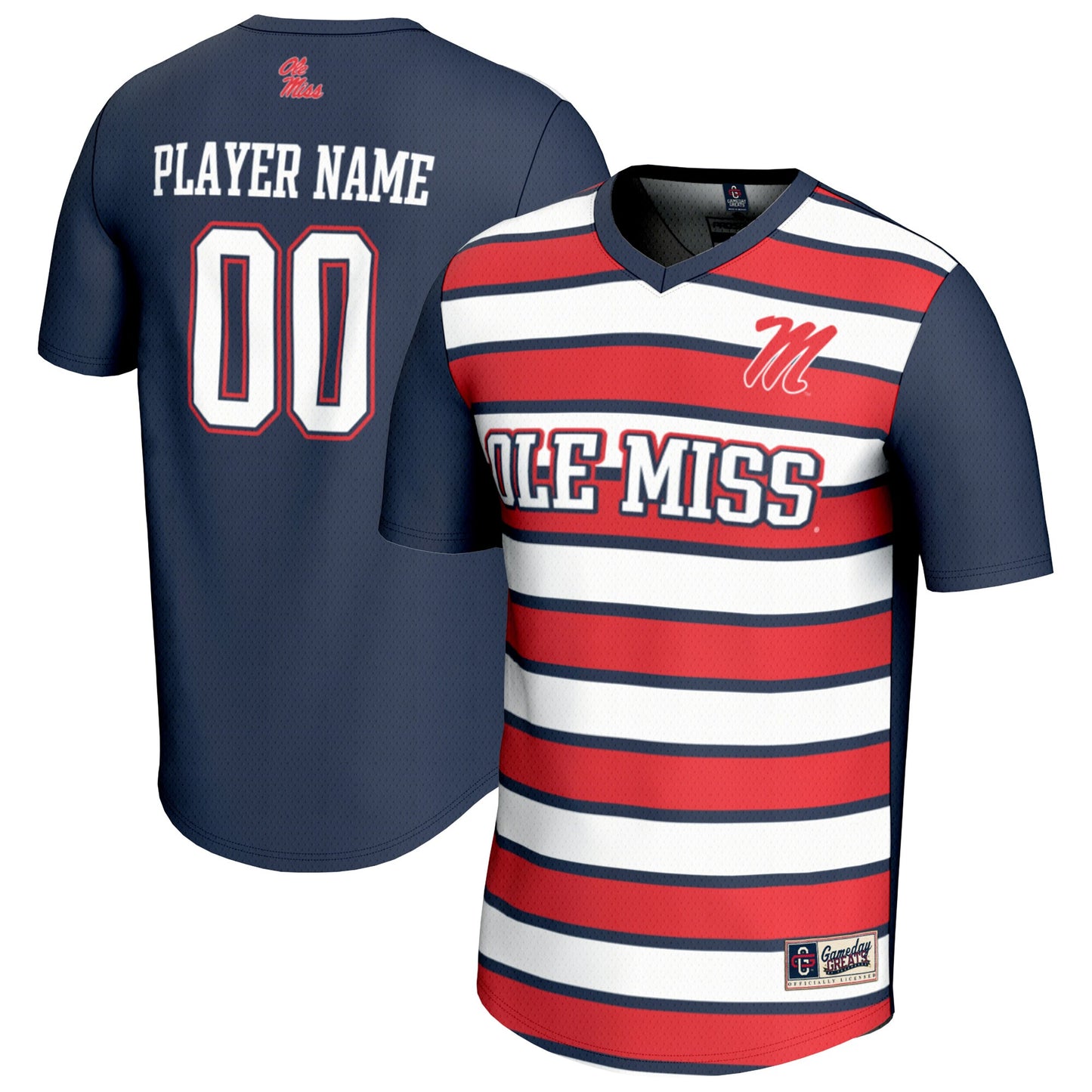 Ole Miss Rebels GameDay Greats Youth NIL Pick-A-Player Collegiate Women's Soccer Lightweight Fashion Jersey - Navy