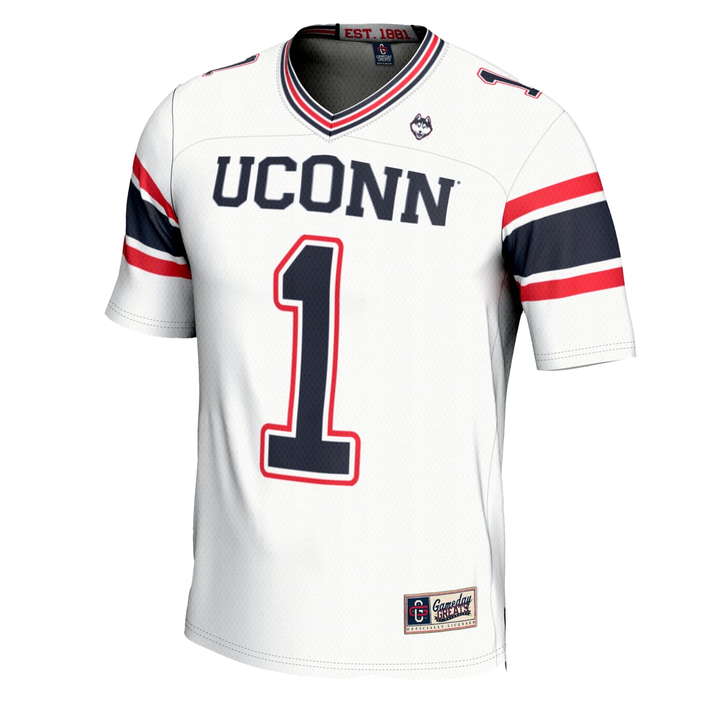 #1 UConn Huskies GameDay Greats Youth Football Jersey - White