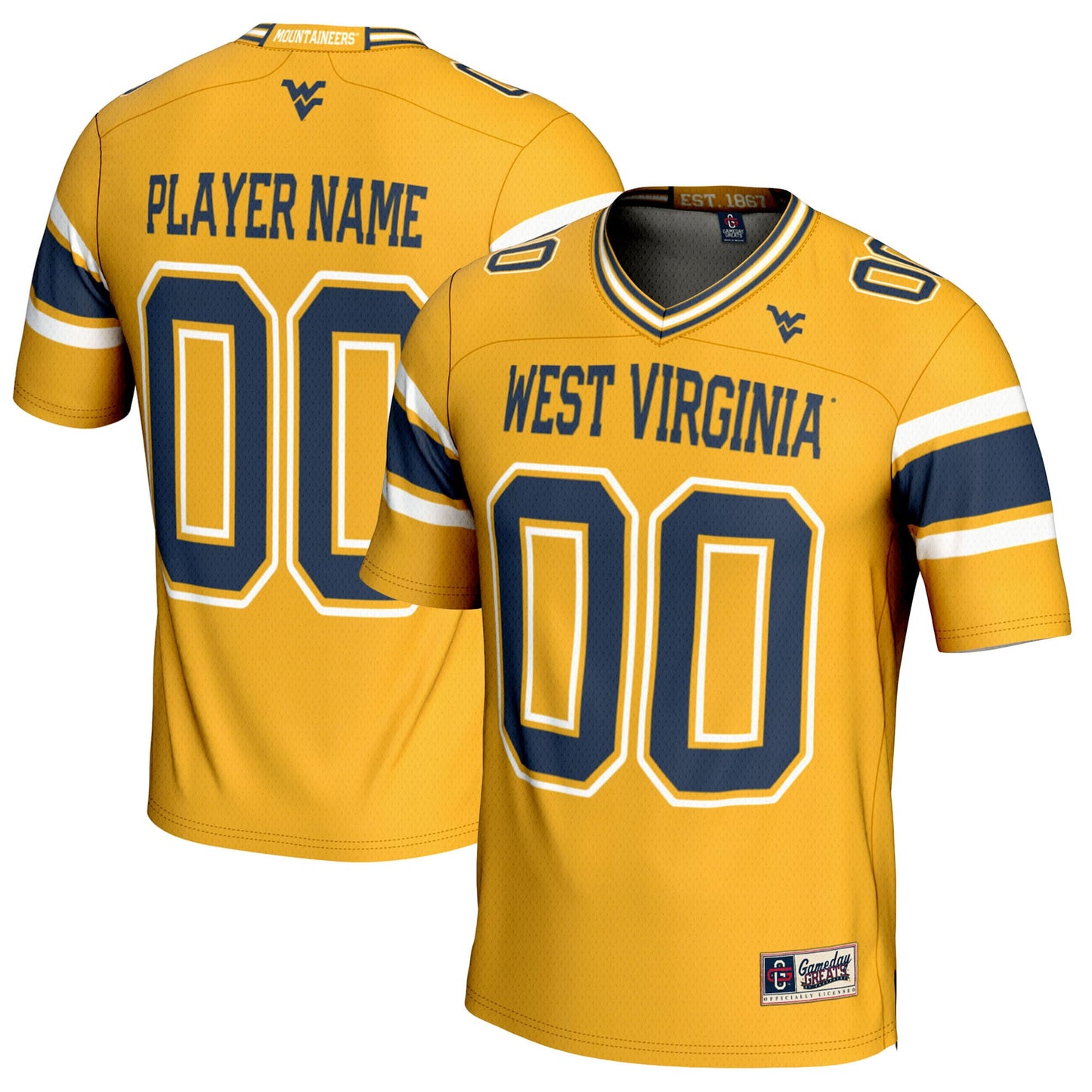 West Virginia Mountaineers GameDay Greats Youth NIL Pick-A-Player Football Jersey - White