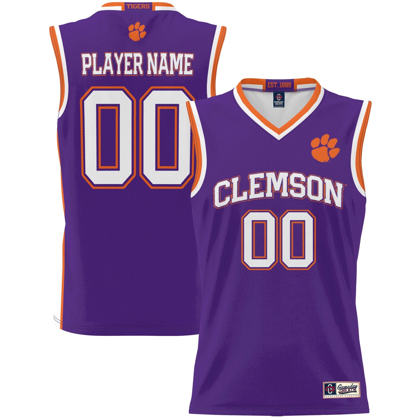 Clemson Tigers GameDay Greats Youth NIL Pick-A-Player Lightweight Women's Basketball Jersey - White