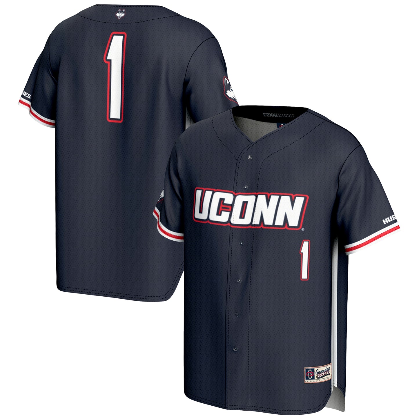 #1 UConn Huskies GameDay Greats Youth Lightweight Baseball Jersey - White
