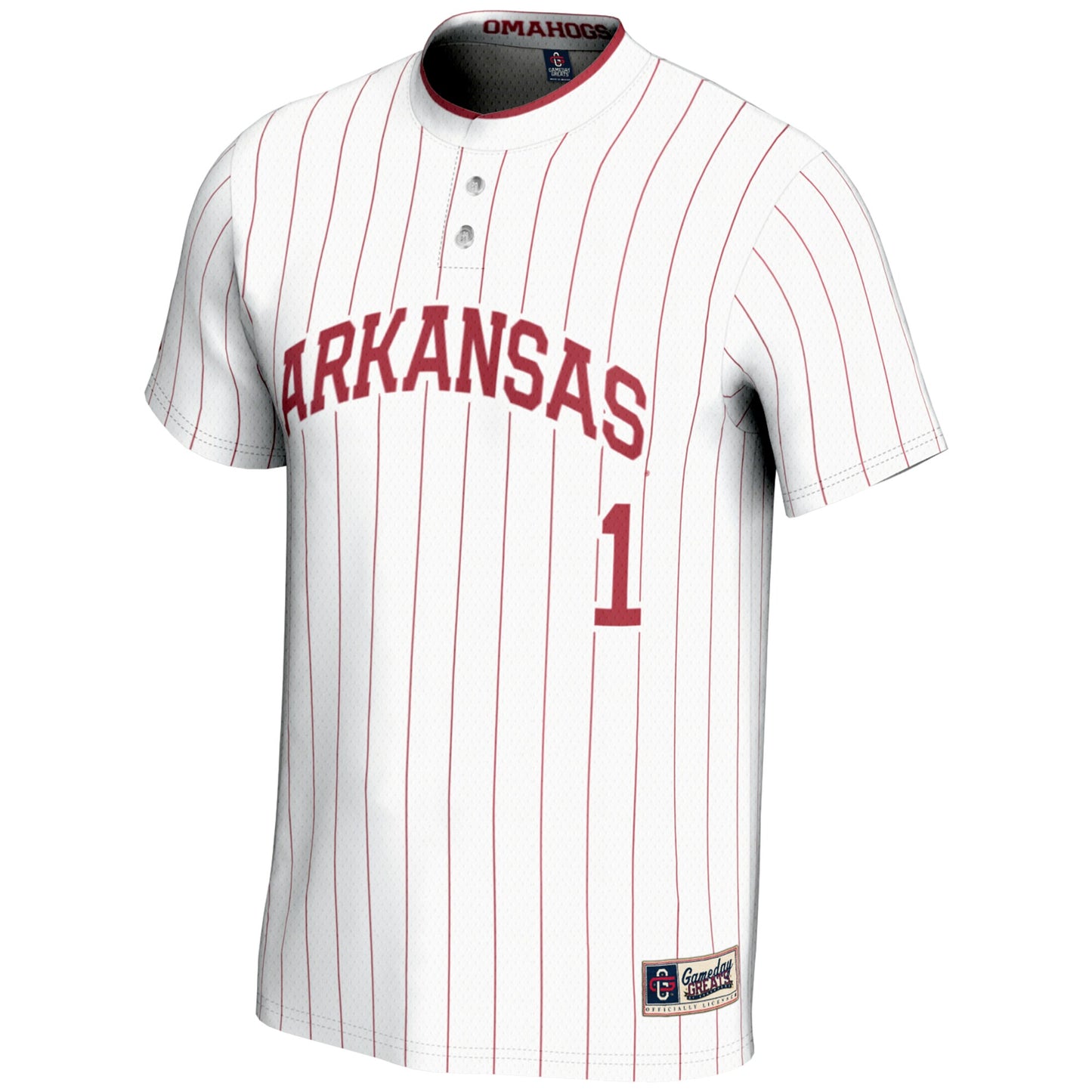 #1 Arkansas Razorbacks GameDay Greats Youth Lightweight Softball Jersey - Crimson