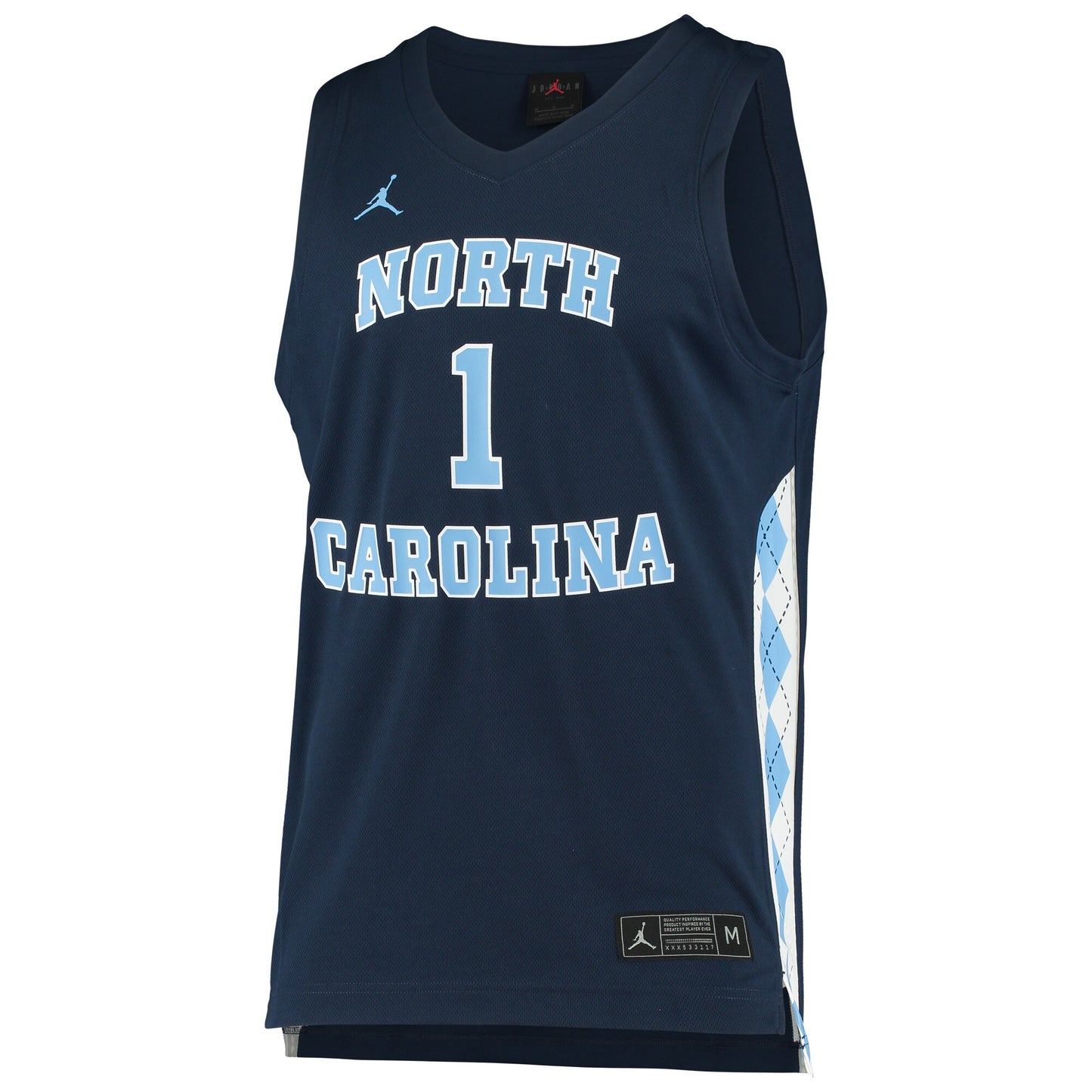 #1 North Carolina Tar Heels Jordan Brand Unisex Replica Basketball Jersey - Navy