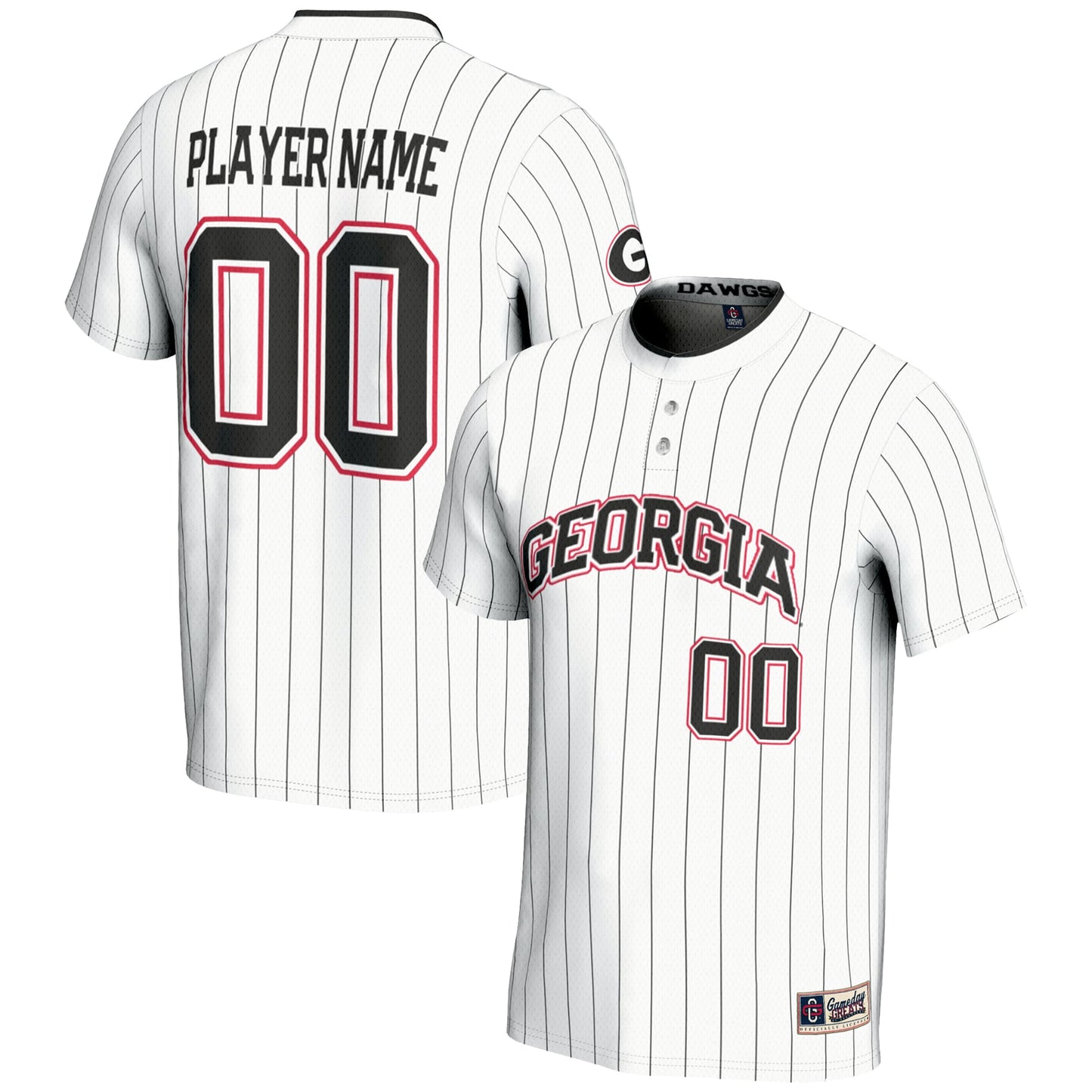 Georgia Bulldogs GameDay Greats Youth NIL Pick-A-Player Lightweight Softball Jersey - White