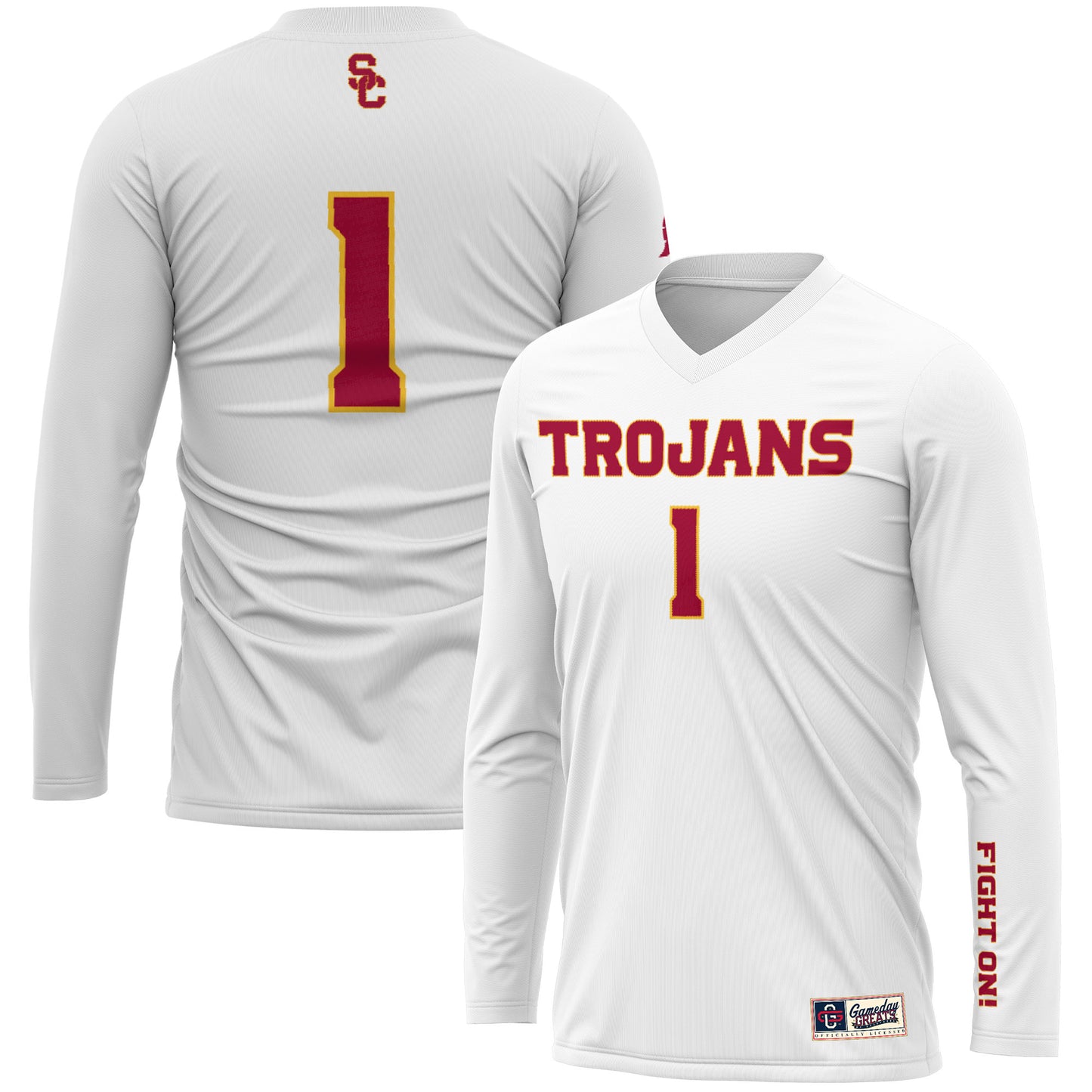 #1 USC Trojans GameDay Greats Youth  Lightweight Volleyball Jersey - White