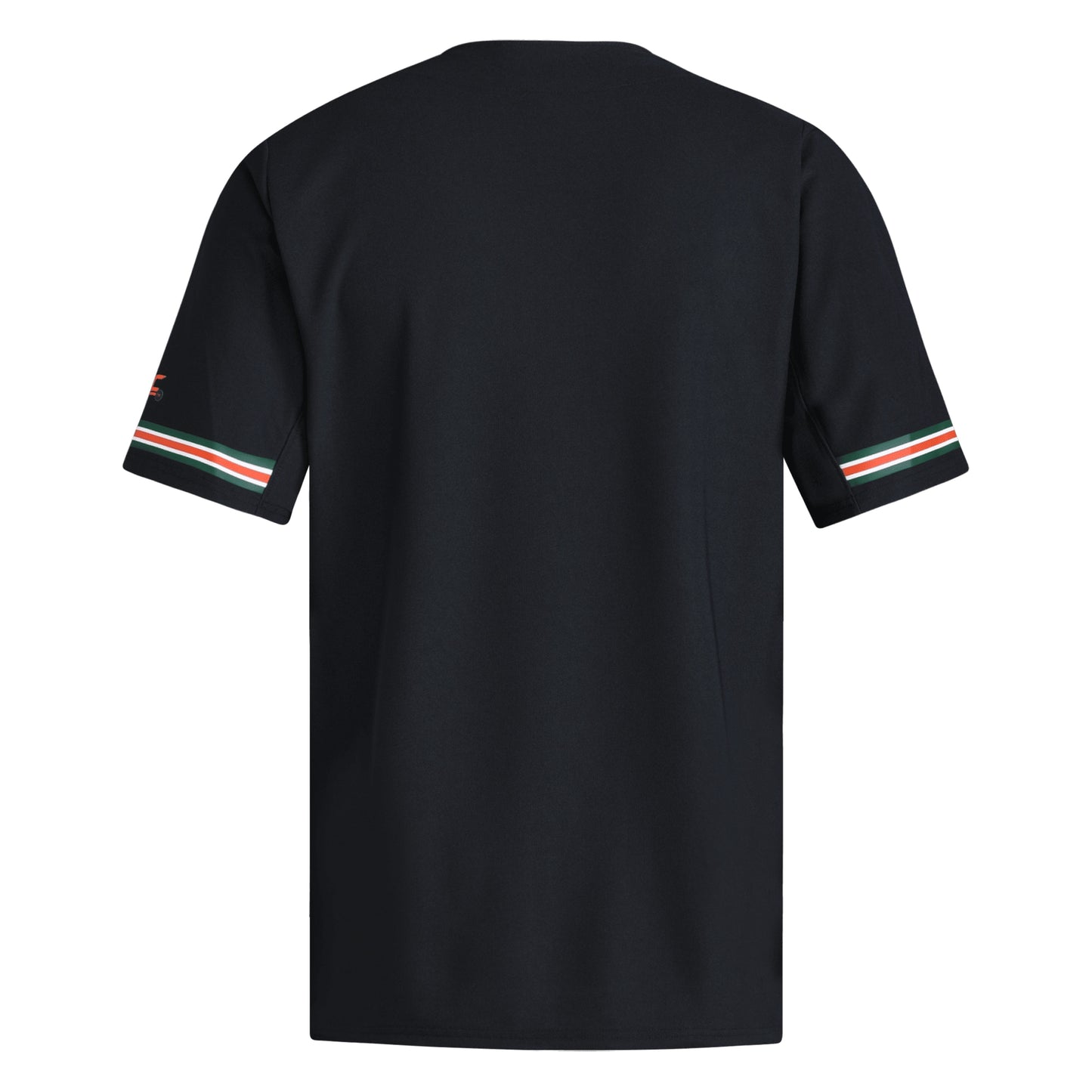 Miami Hurricanes adidas V-Neck Baseball Jersey - Black