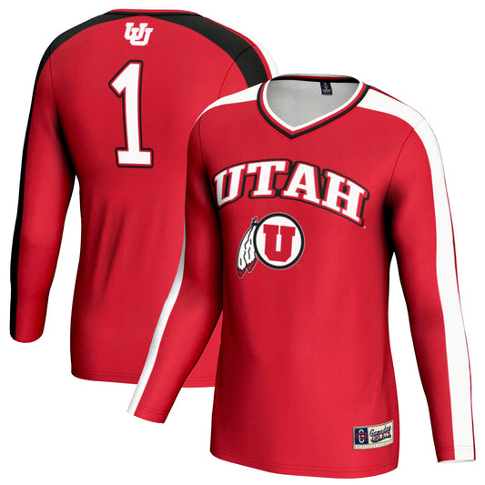 Utah Utes GameDay Greats Unisex #1 Lightweight Volleyball Fashion Jersey - Red