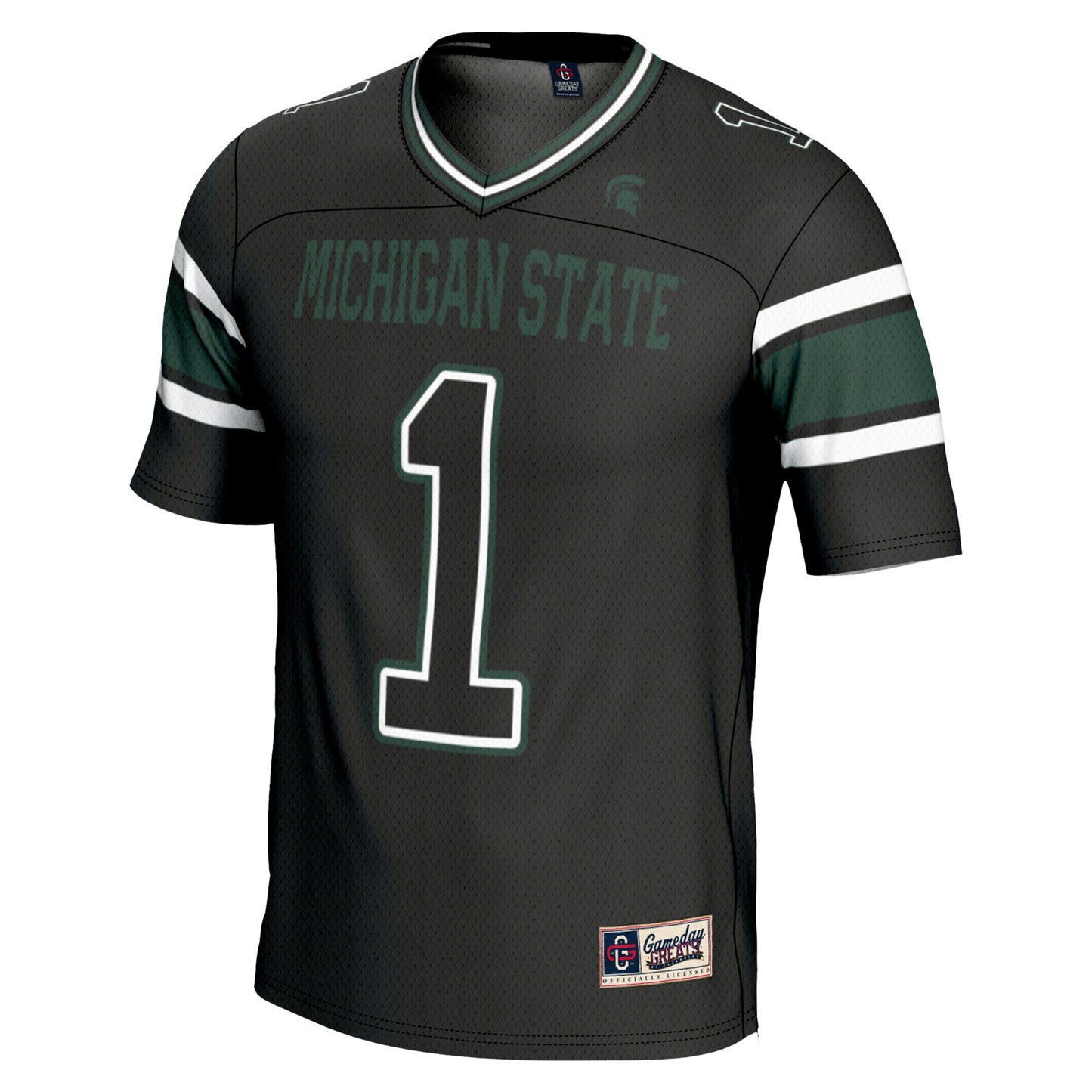 #1 Michigan State Spartans GameDay Greats Youth Endzone Football Jersey - Black