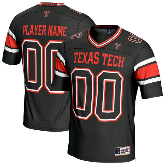 Texas Tech Red Raiders GameDay Greats Unisex Personalized Football Fashion Jersey - Black