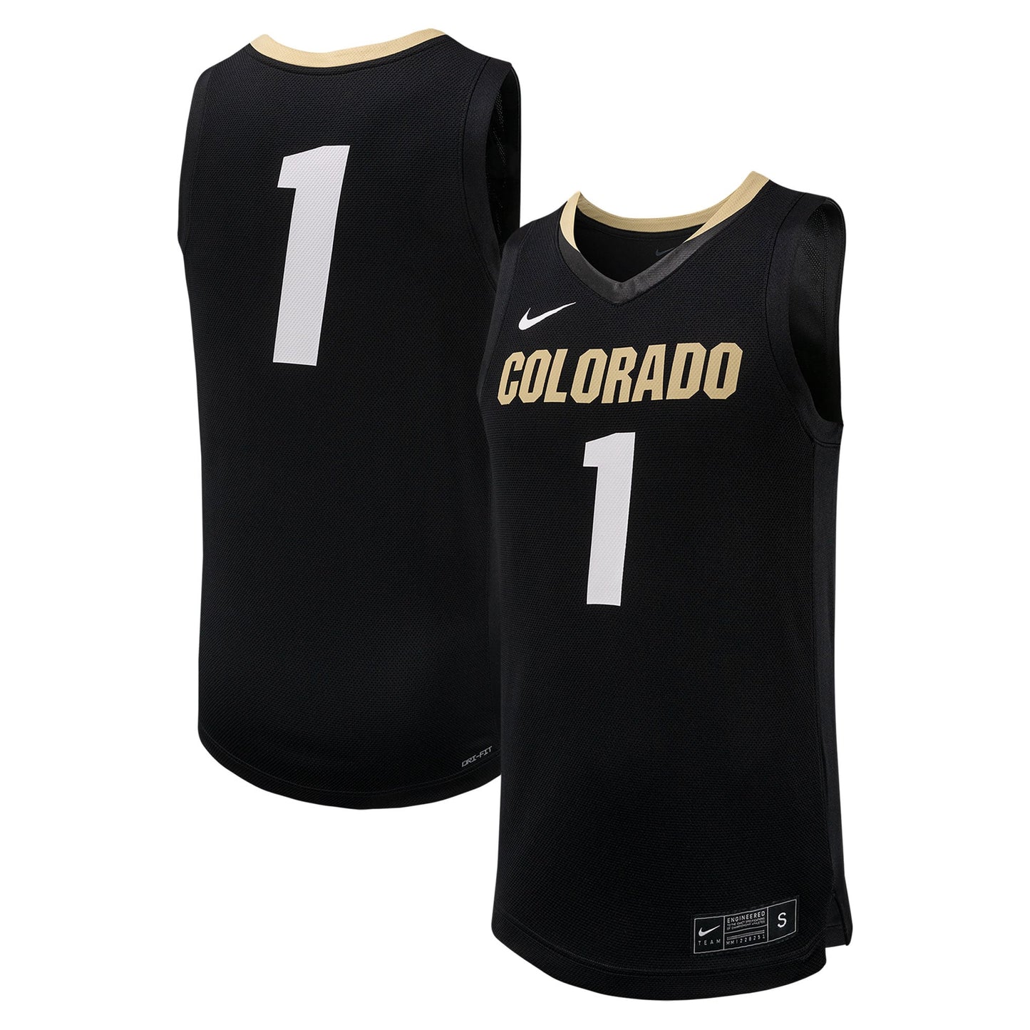 #1 Colorado Buffaloes Nike Replica Basketball Jersey - White
